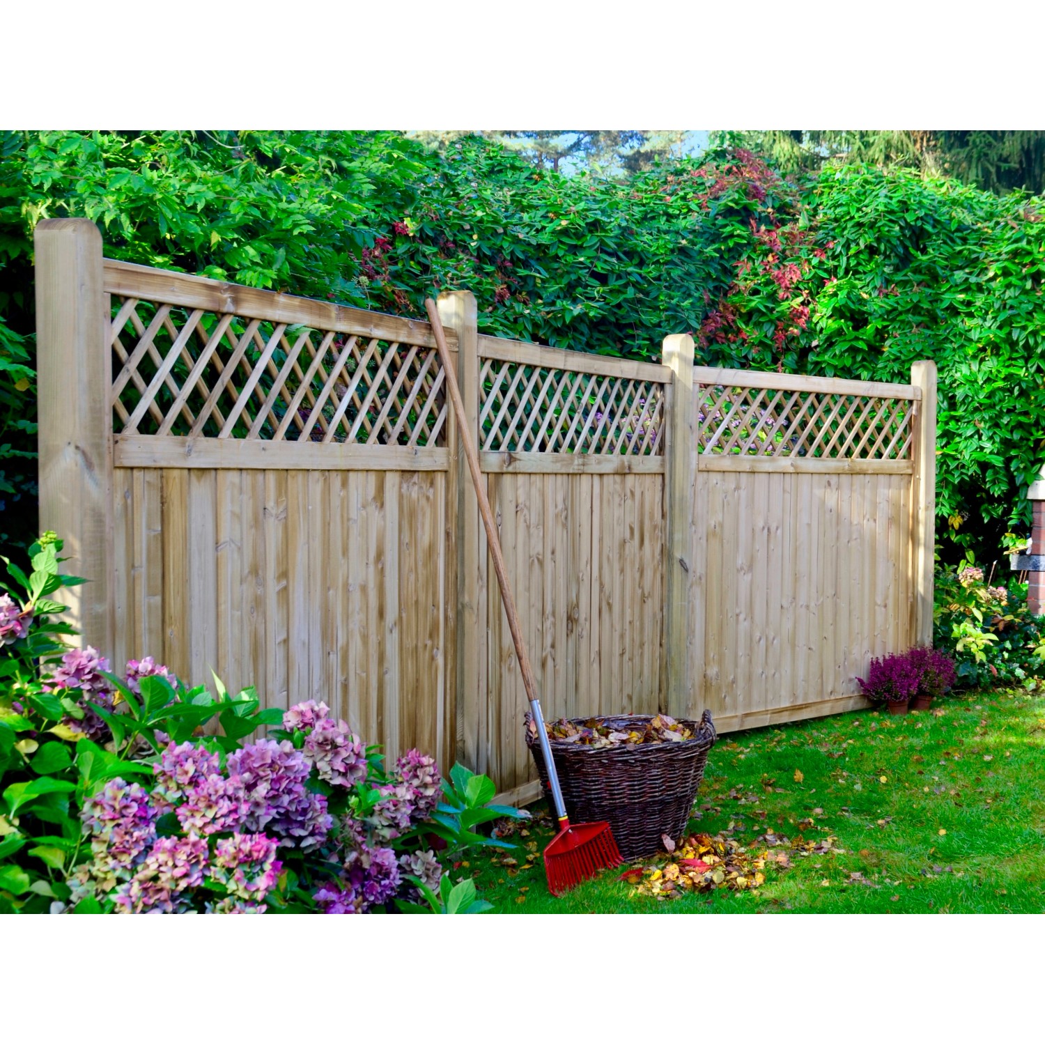 T & J Sichtschutzzaun Classic-Serie-Senkrecht Ranki 180 x 180 cm