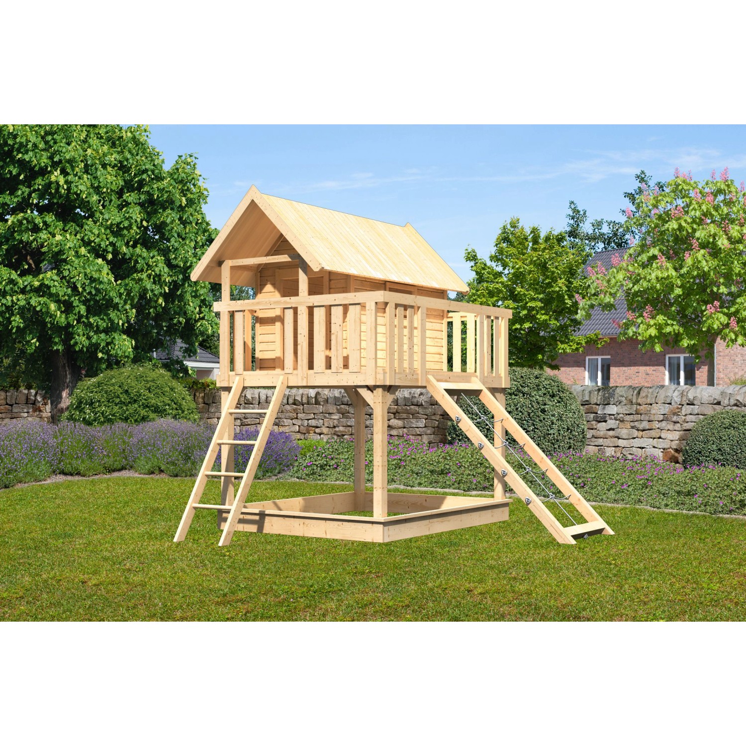 Karibu Stelzenhaus Fidel Netzrampe Naturbelassen