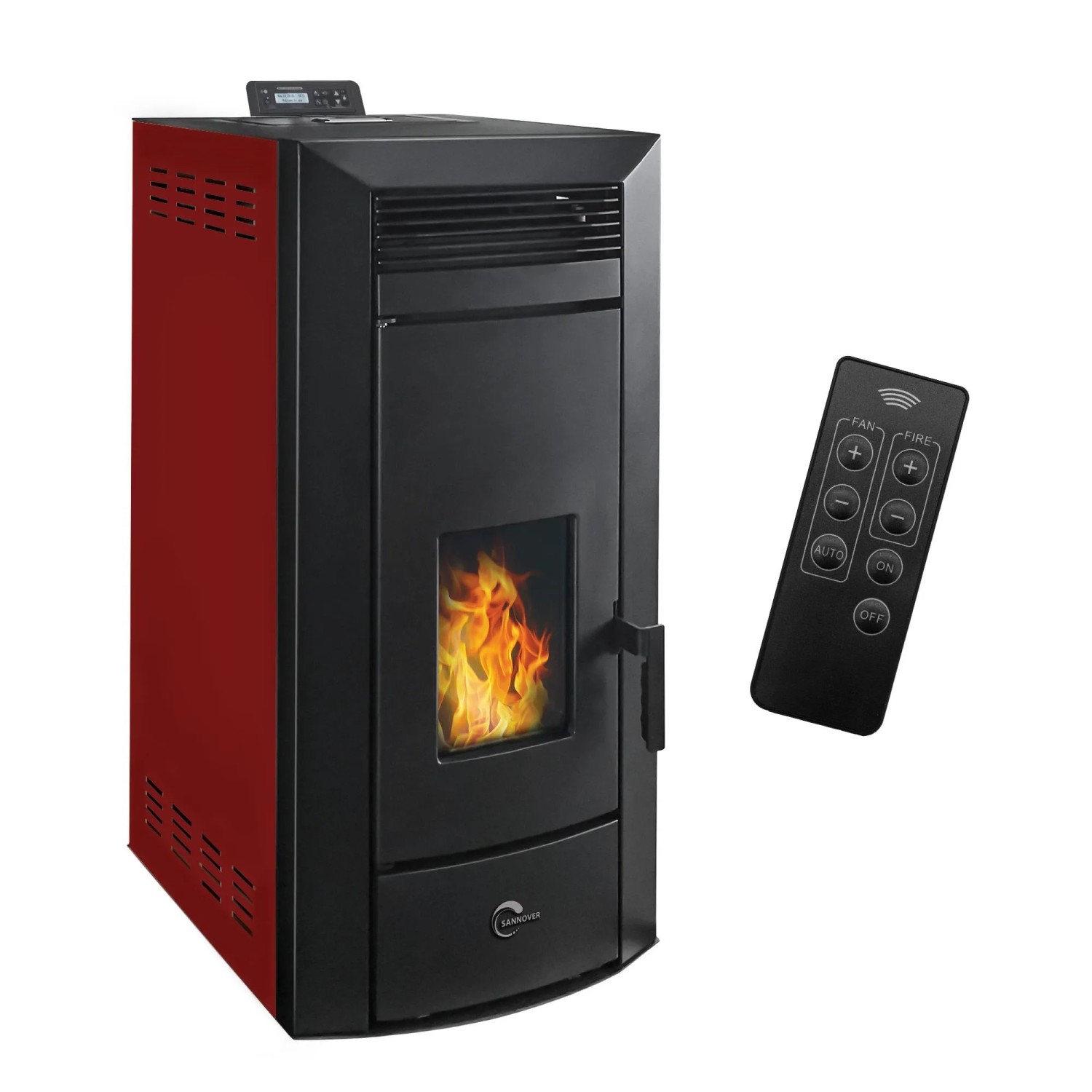 Sannover Hydraulischer Pelletofen Anita 21 kW Bordeaux