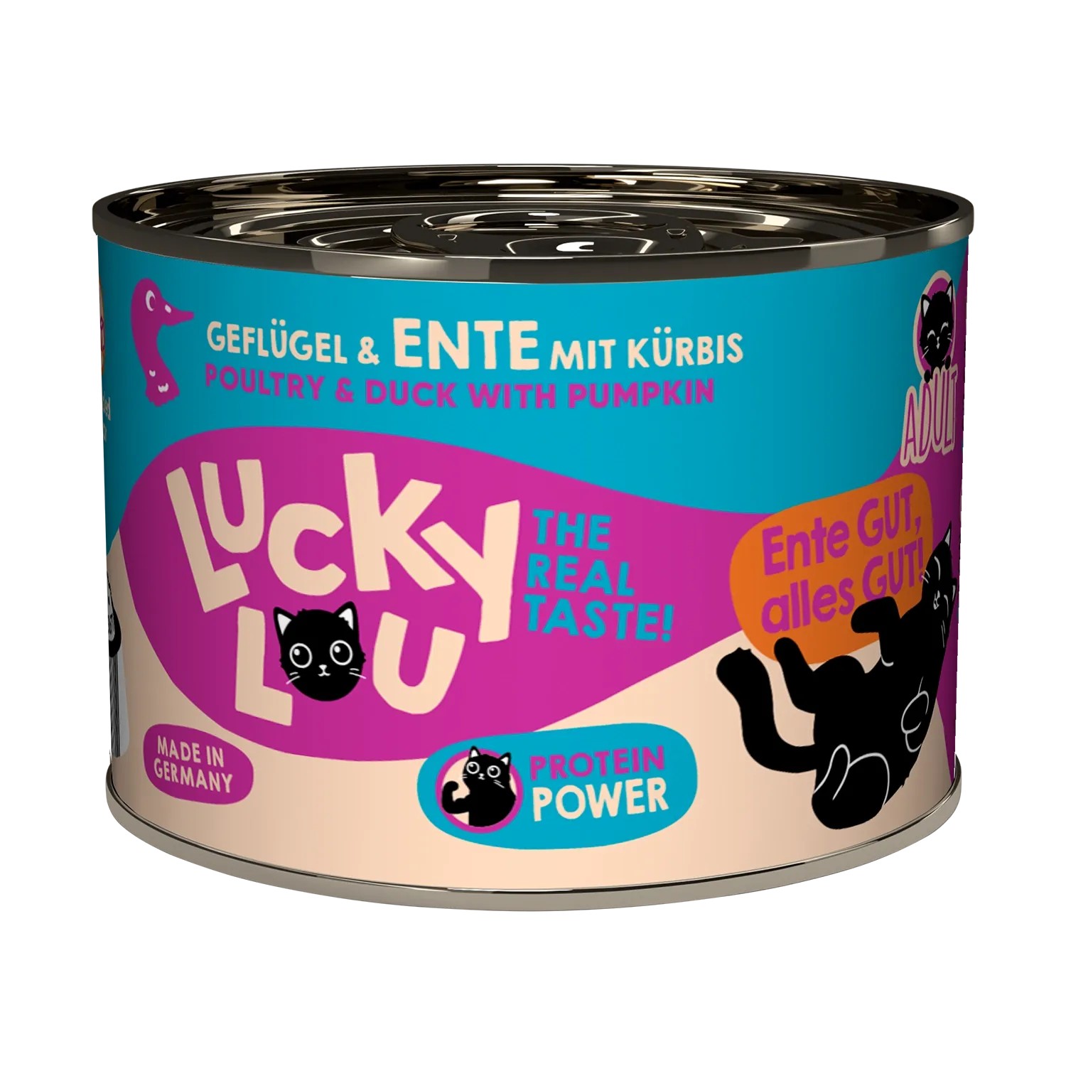 Lucky Lou Katzen-Nassfutter Lifestage Adult Geflügel & Ente 200 g