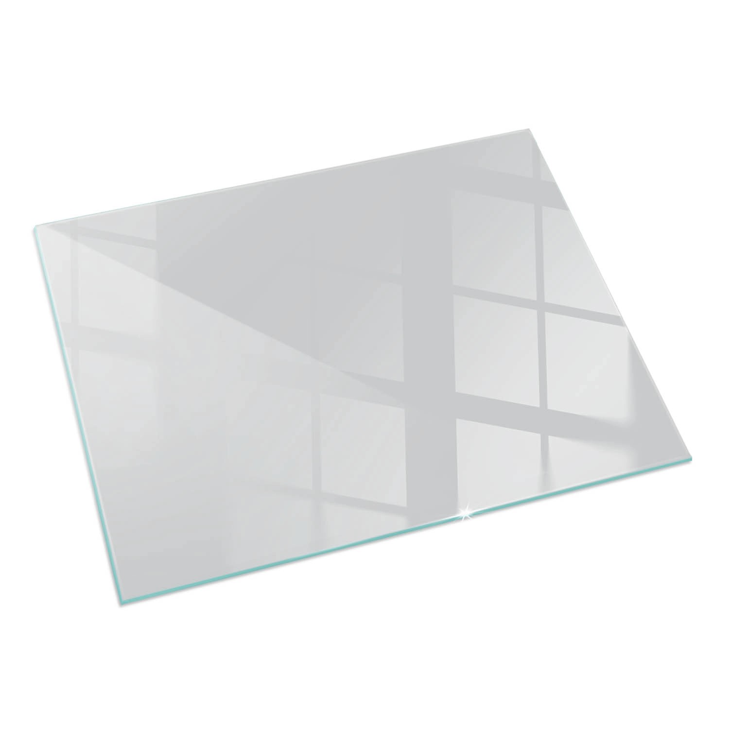 Tulup Glasplatte für Kamin Grau Glas unter Kamin Rechteck 60x40 cm Grau Glasplatte für Kamin Glasplatte unter Kamin