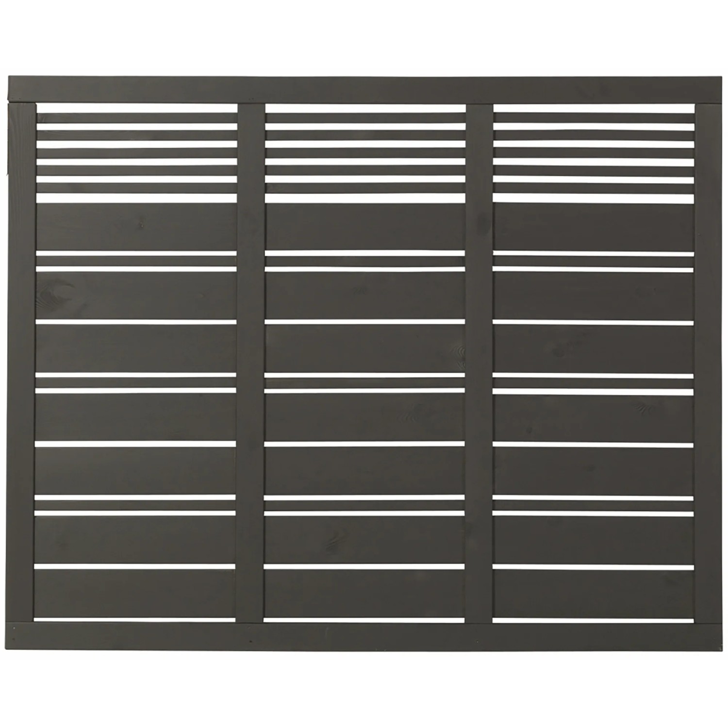 Plus Holz Sichtschutzzaun Silence Nadelholz Umbragrau 176 cm x 140 cm