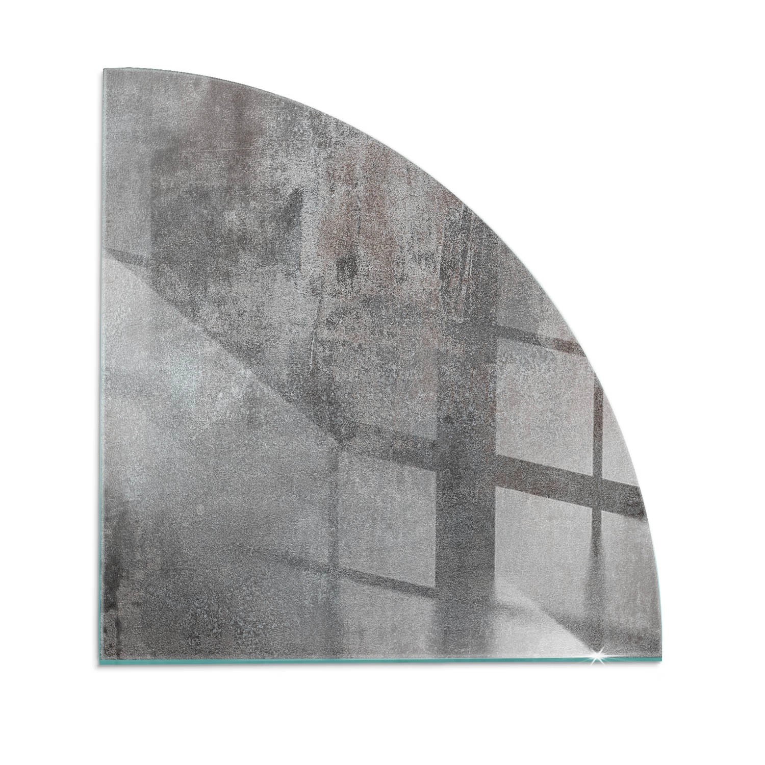 Tulup Glasplatte für Kamin Rohe Oberflächenstruktur Glasplatte für Kaminöfen Quartal 100x100 cm Grau Glasplatte für Kamin Funkenschutzplatte Kaminöfen