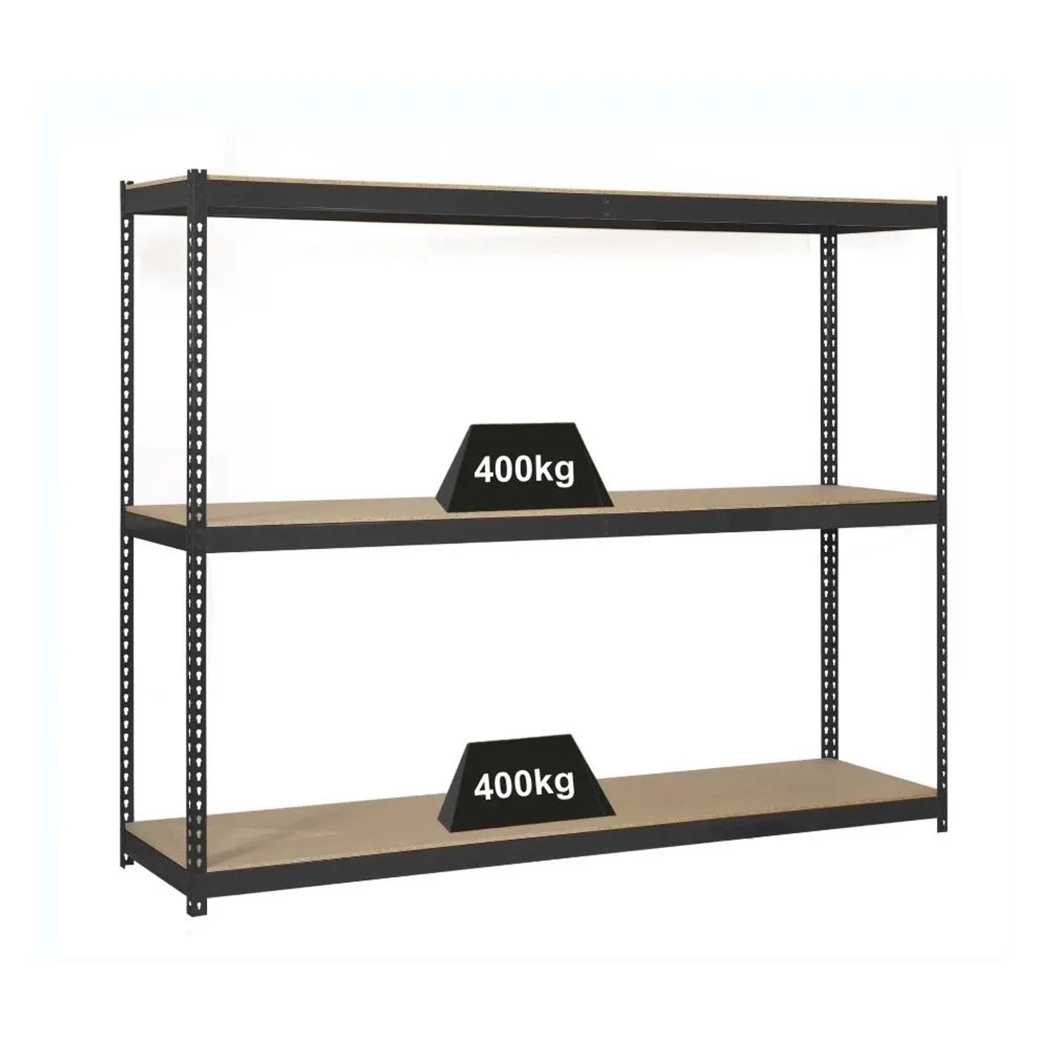 PROREGAL Schwerlastregal Wood Yeti Three HxBxT 200 x 180 x 75 cm Fachlast 400 kg Anthrazit