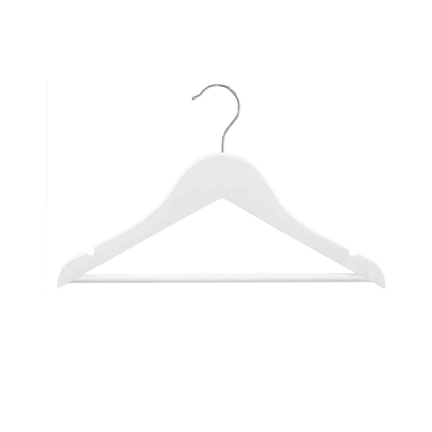 Songmics Kinderkleiderbügel-Set Cason Holz Weiß 20-teilig