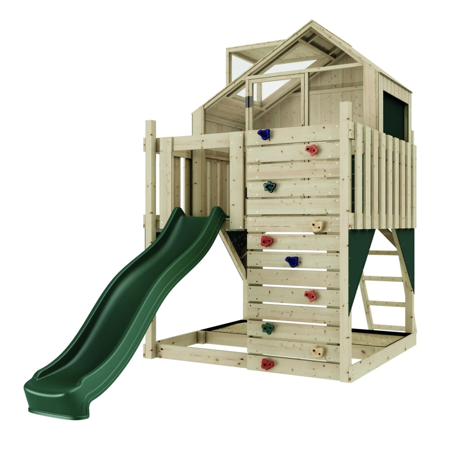 OutdoorToys Stelzenhaus Meteorit Dunkelgrün