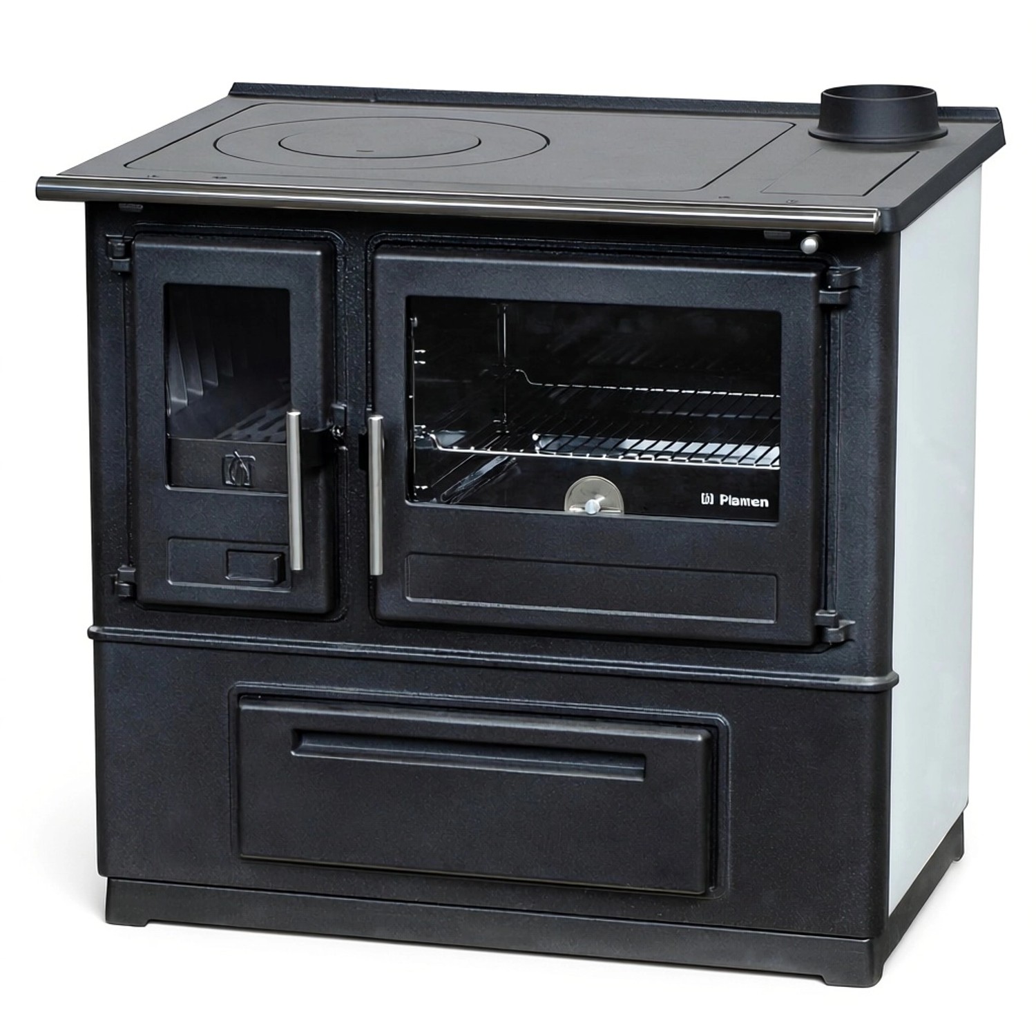 Plamen Küchenofen Holzherd Slavonac Weiß Rechte Version und 8 kW