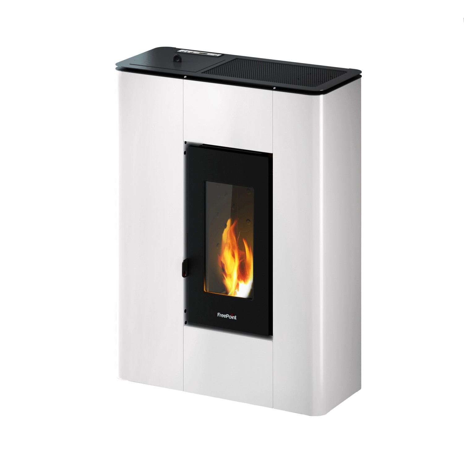Freepoint Pelletofen FreePoint Pelletofen Atri Metall Weiß 4,9 kW mit Automatik