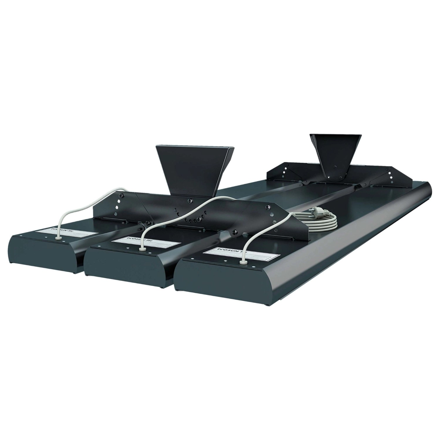 Fenix Gruppenscharnier für 3 Heizstrahler ECOSUN Schwarz für Terasse/Balkon