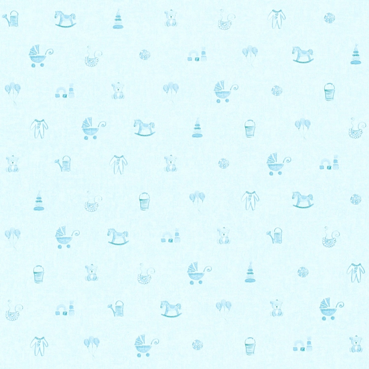 Bricoflor Babyzimmer Tapete in Hellblau Kinderzimmer Vliestapete für Jungen mit Ballons und Pferden Vlies Kindertapete Ideal für Jungenzimmer