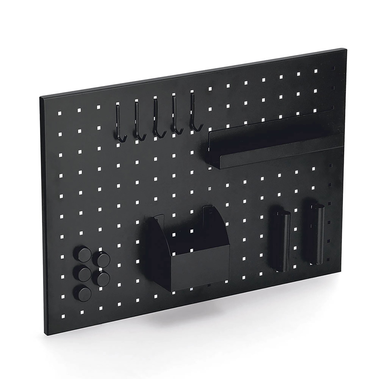 Zeller Memoboard mit Utensilien Metall 50 cm x 35 cm x 1,5 cm Schwarz