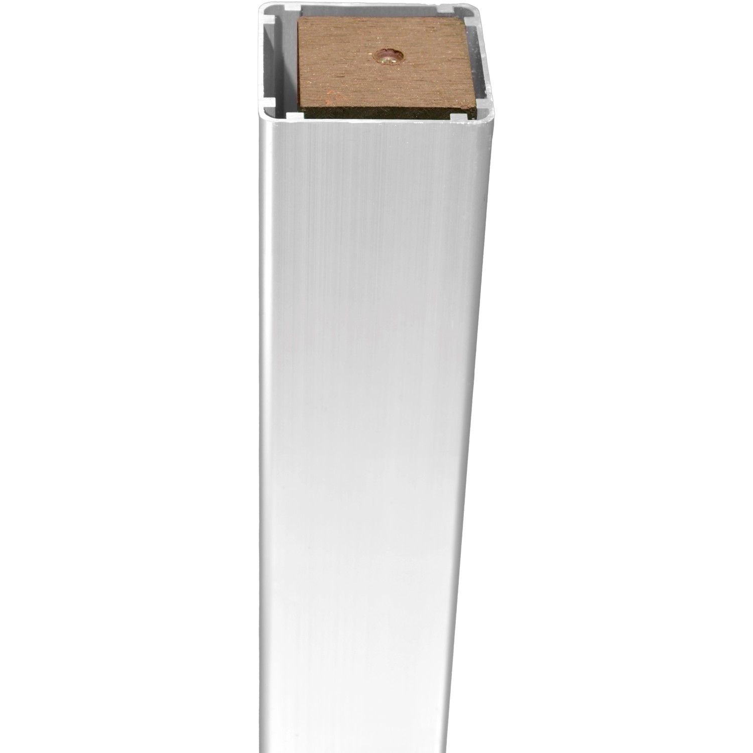 T & J Pfosten für WPC-Sichtschutzzaun Dalian/Jinan Alu-anodisiert 7 x 7 x 240 cm