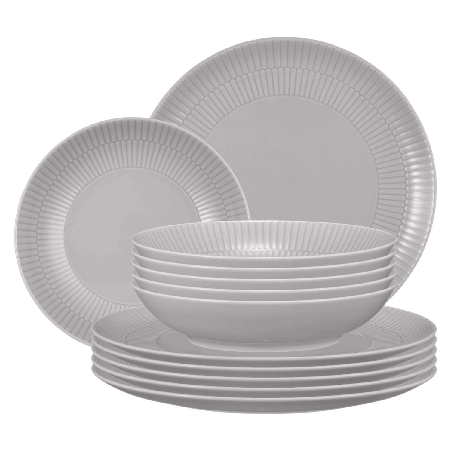 Seltmann Weiden Amina Tafelservice 12-teilig Silbergrau