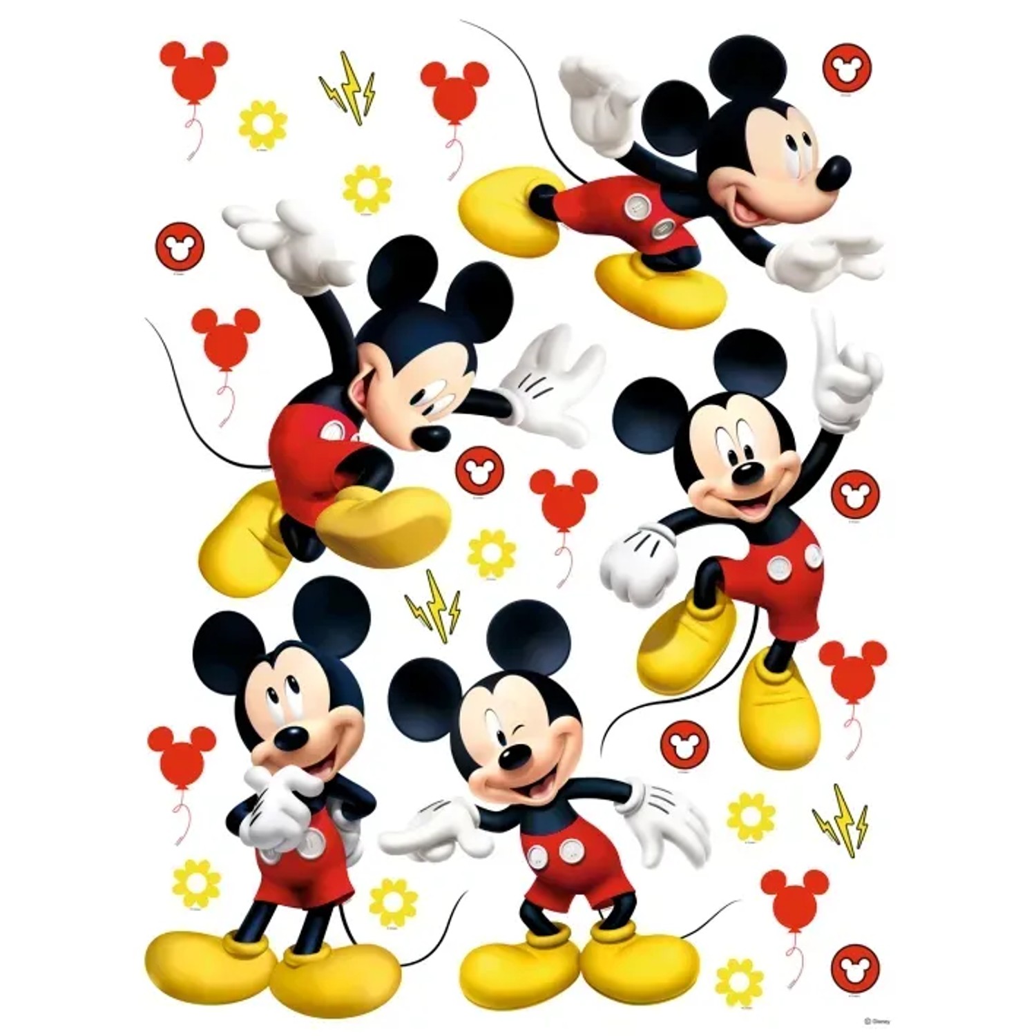 Disney Wandtattoo Micky Maus Rot und Gelb 65 x 85 cm 600165
