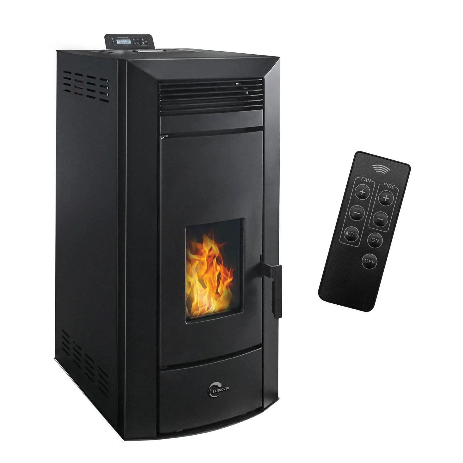 Sannover Hydraulischer Pelletofen Anita 21 kW Schwarz