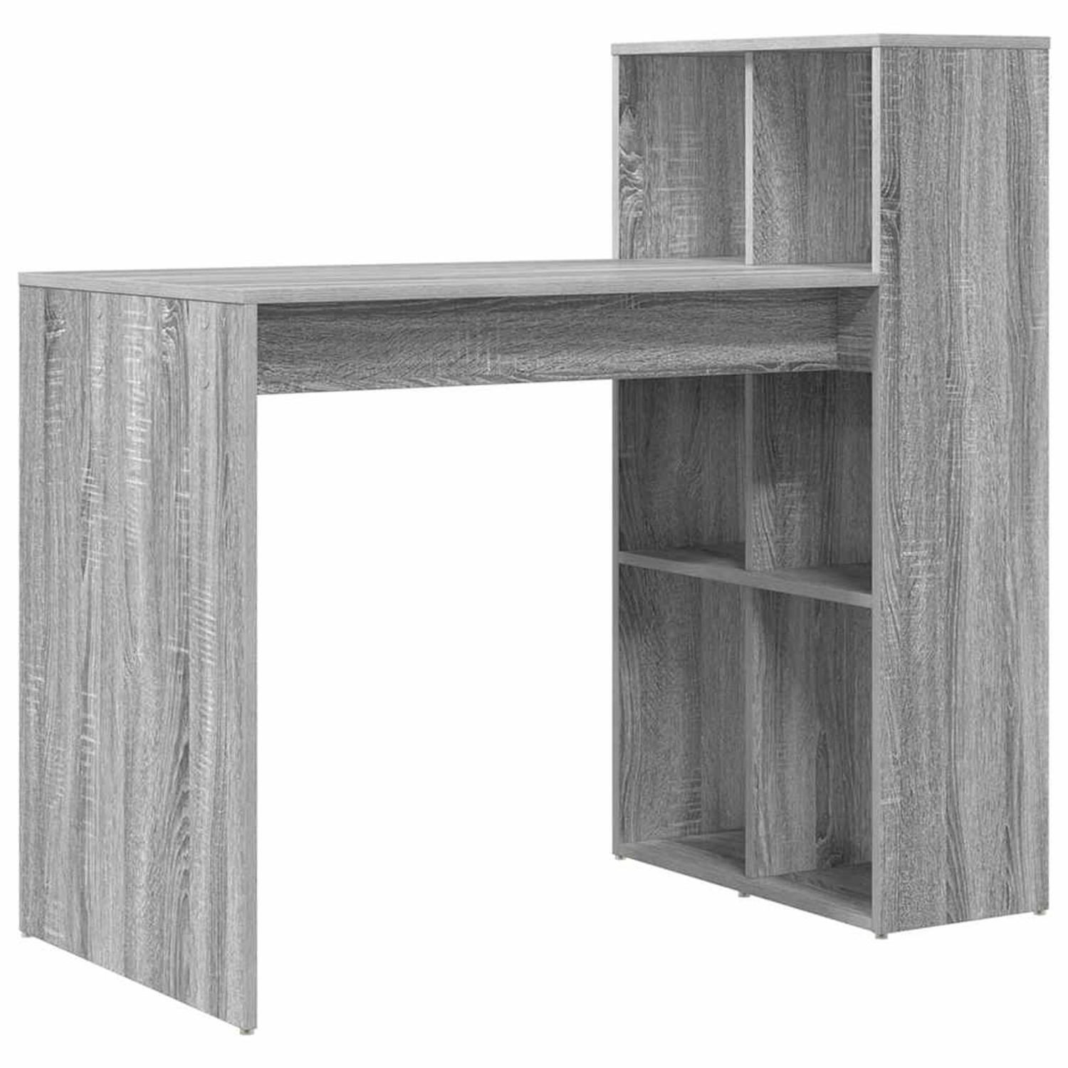 vidaXL Tisch mit Regal Graues Sonoma 108 x 55 x 103,5 cm Holzwerkstoff 869463