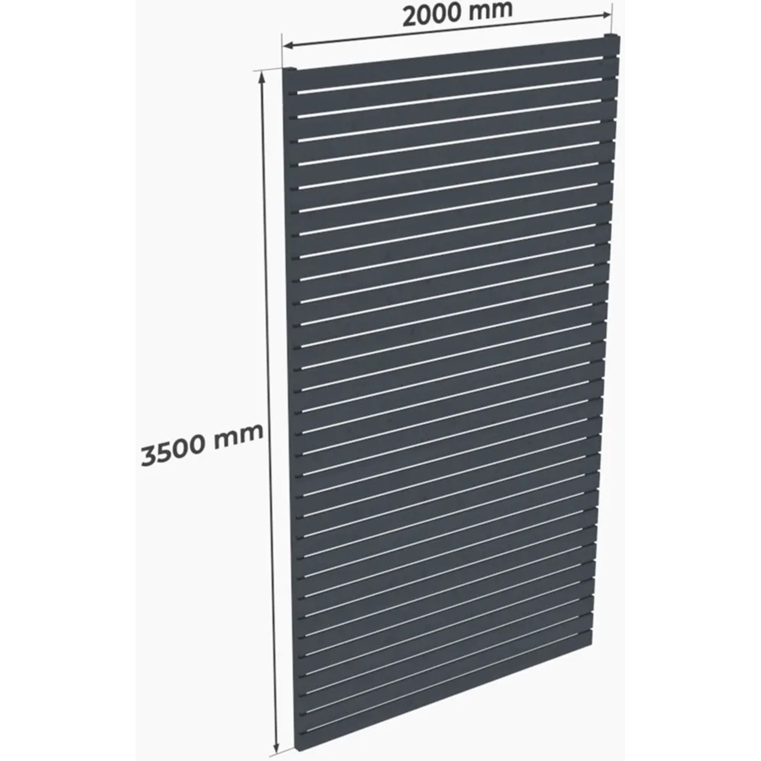Holzbrüder Carport-Seitenwand Ralf Fichte 350 cm x 200 cm Anthrazitgrau