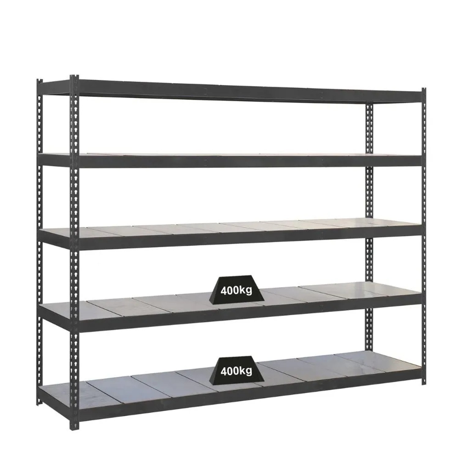 PROREGAL Schwerlastregal Metal Yeti Five HxBxT 200 x 120 x 75 cm Fachlast 400 kg Anthrazit