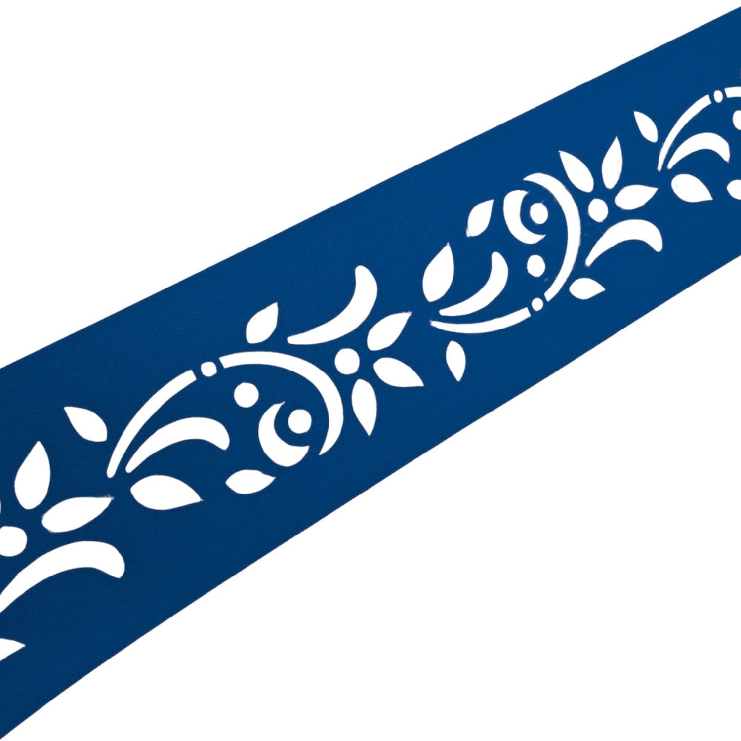 zaunzu Sichtschutz PREMIUM Dekor Floral1 Sichtschutz Enzianblau 2,55m