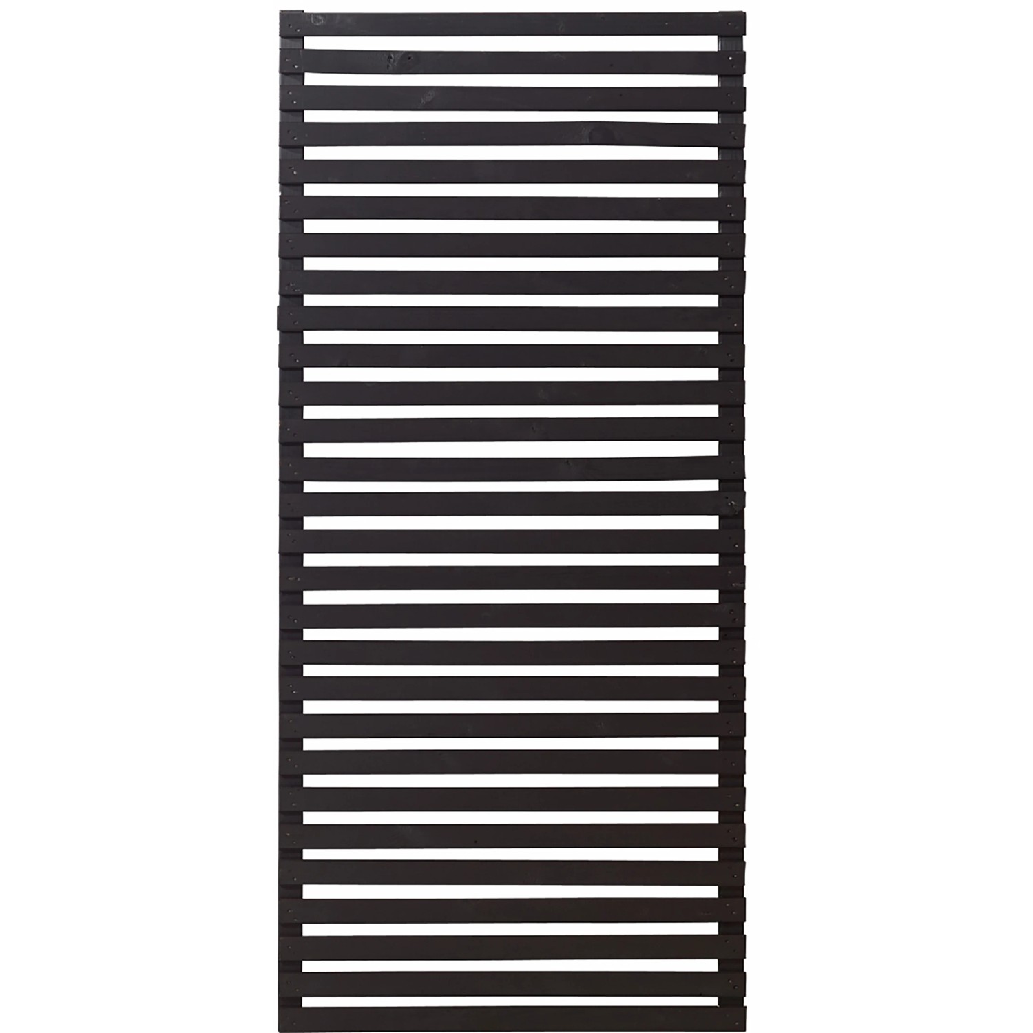 Plus Holz Sichtschutzzaun Tokyo Nadelholz Schwarz 83 cm x 180 cm