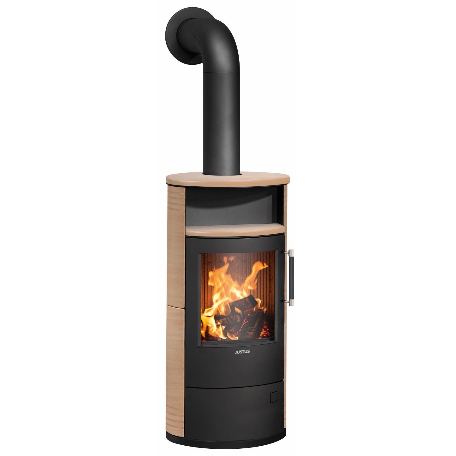 Justus Island 5 2.0 Kaminofen Keramik Schwarz-Corretto 5 kW