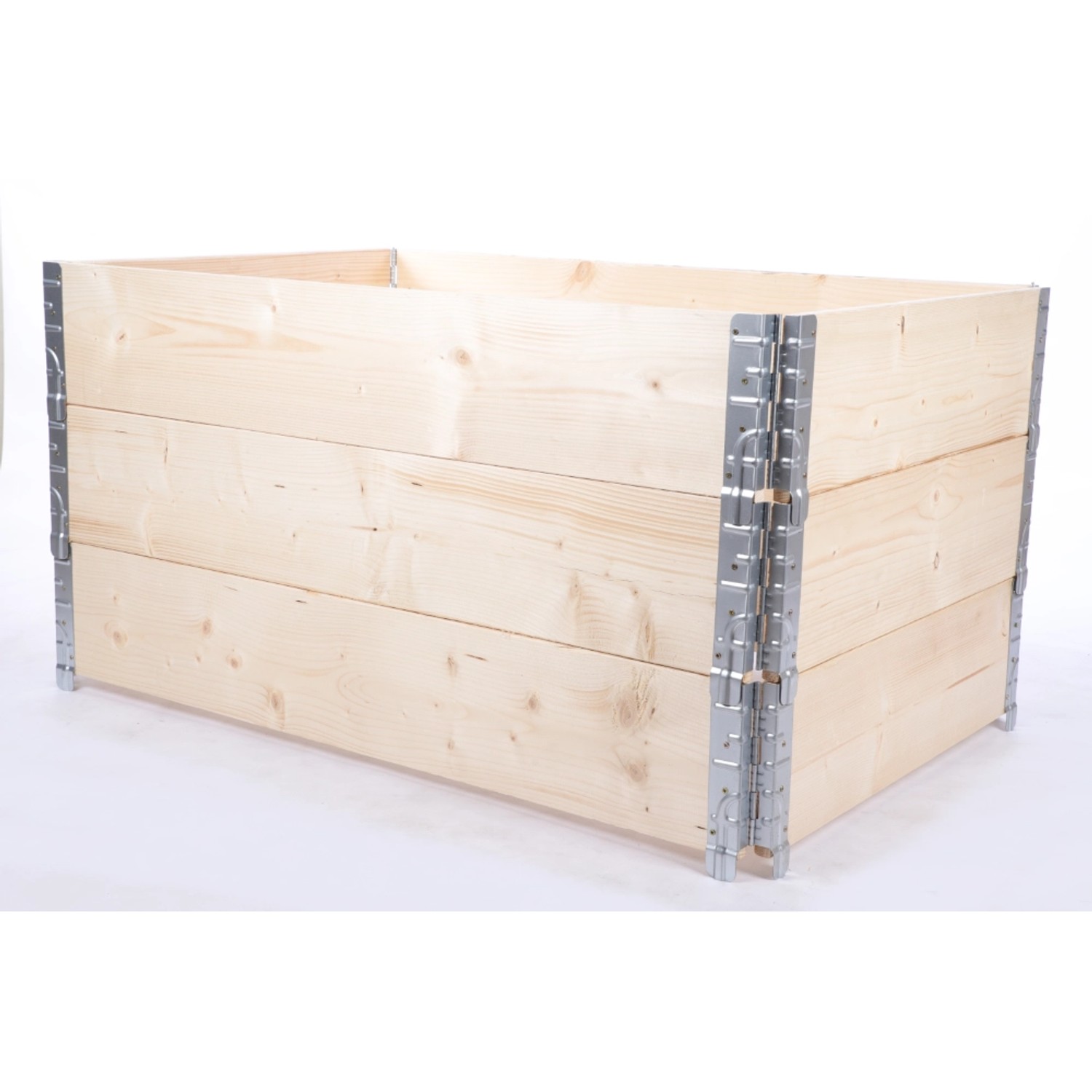 PROREGAL Hochbeetkisten GrowBox HxBxT 60x120x80cm 3 Ebenen Holz Natur