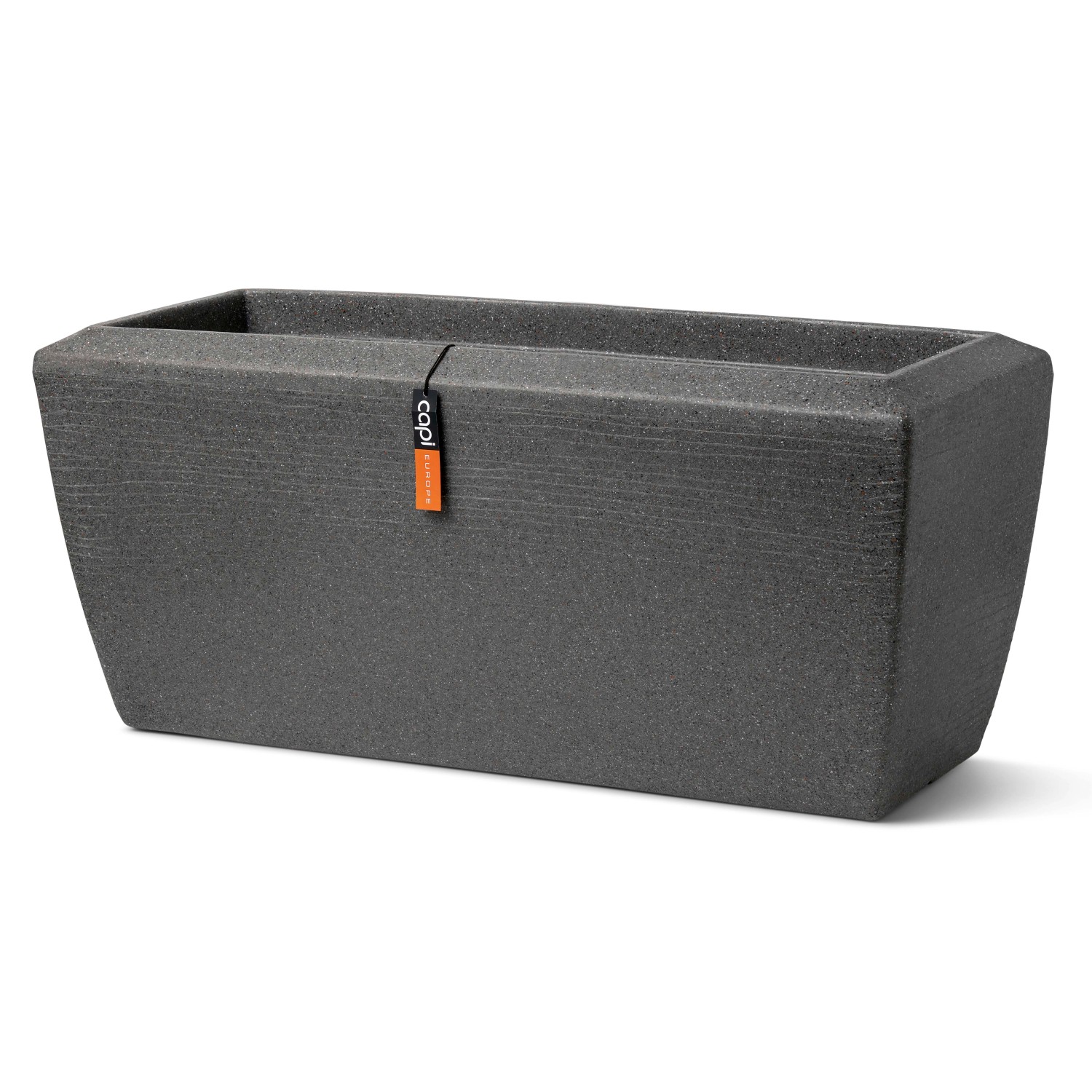 Capi Pflanzgefäß Rechteckig Granite 60 cm x 35 cm x 40 cm Anthrazit