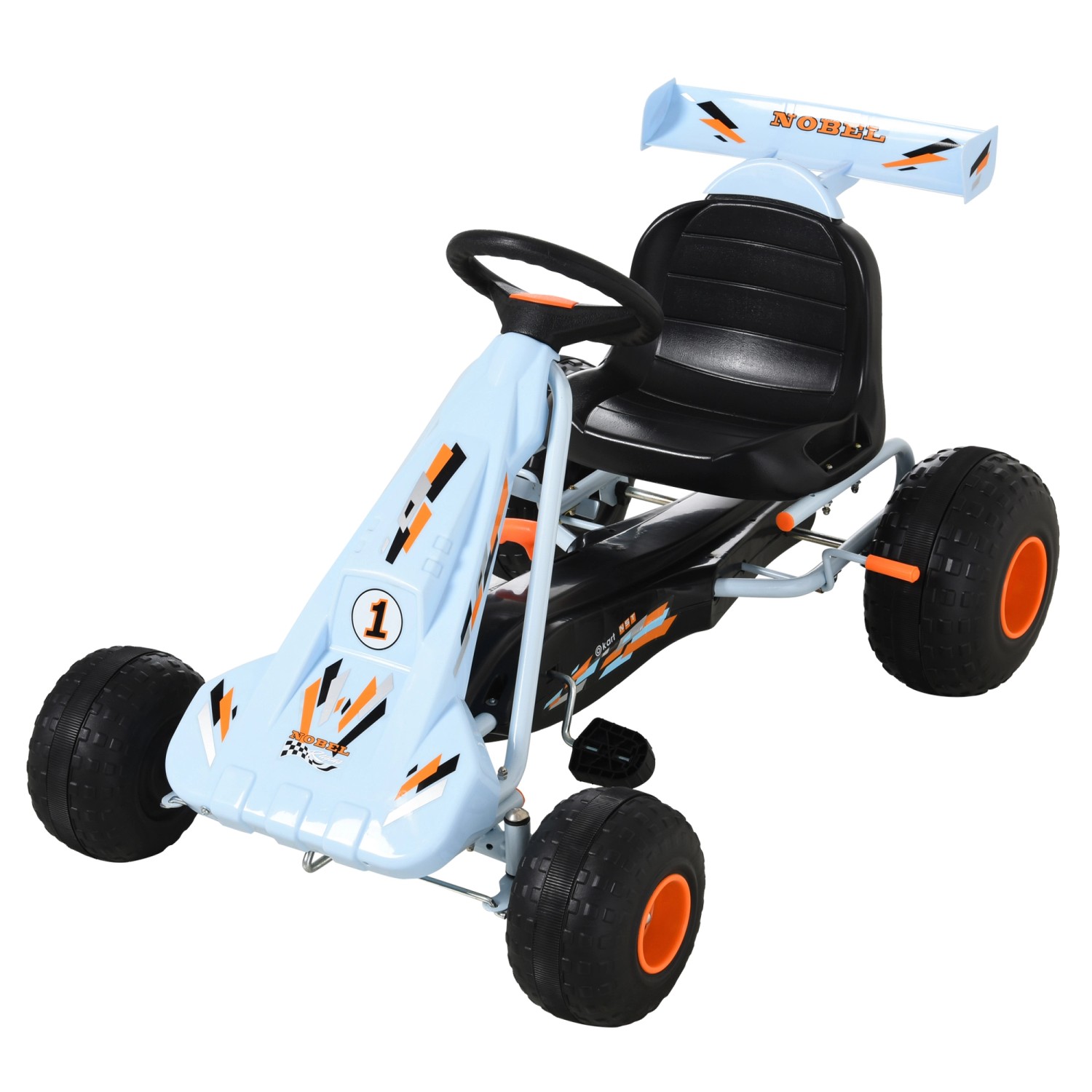 HOMCOM Go Kart Kinderfahrzeug mit Pedal Bremsen