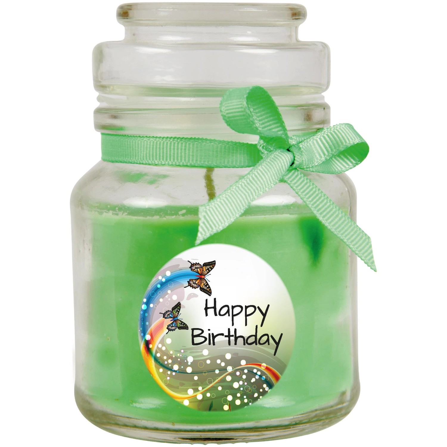 HS Candle Duftkerze & Glas Geburtstag Kokos Grün