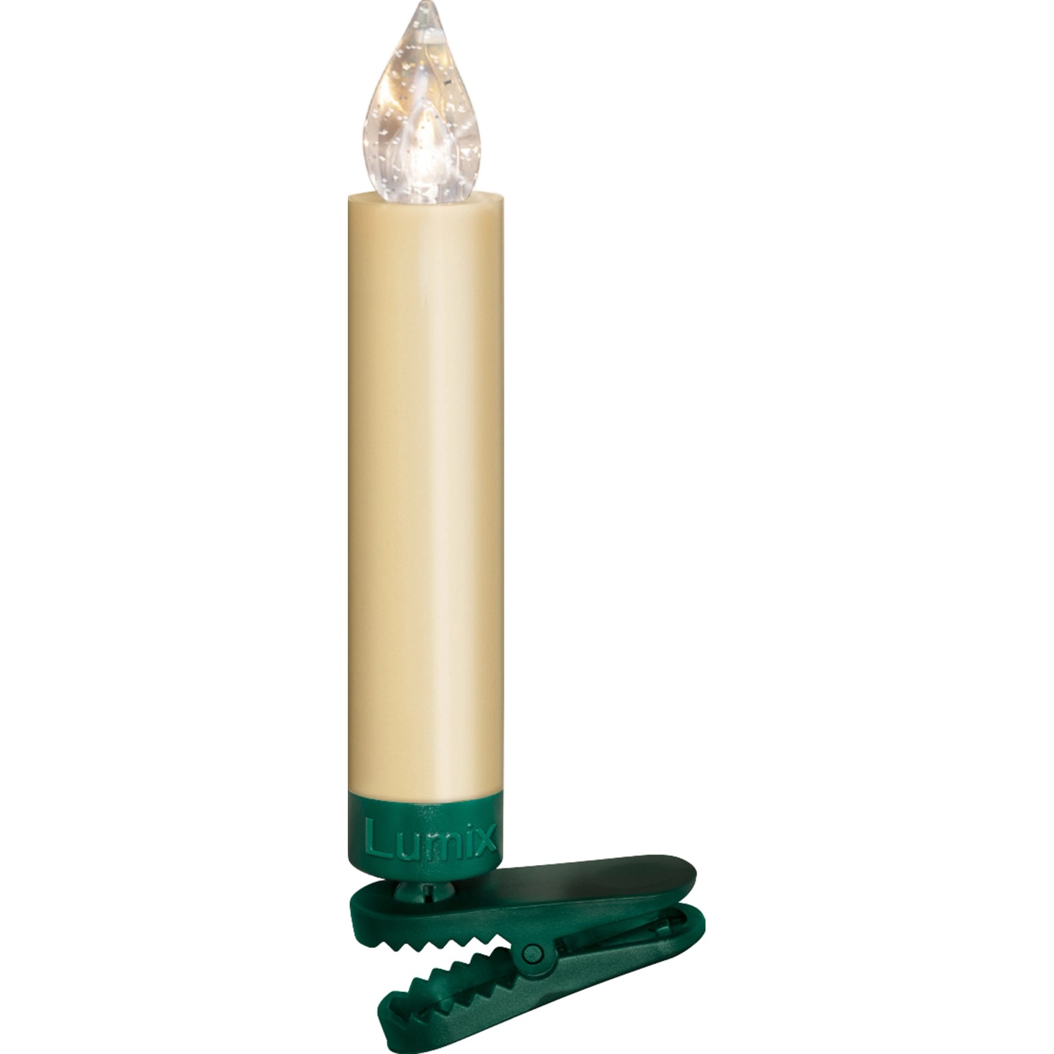 Lumix Mini Christbaumkerzen Elfenbein 12 warmweiße Kerzen Basis-Set innen