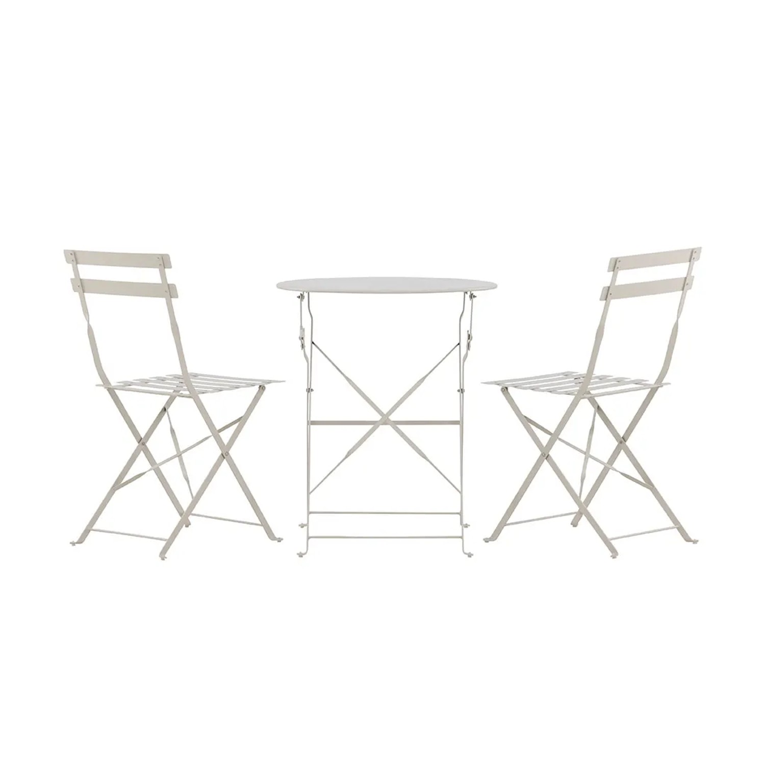 ebuy24 Tao Loungeset 1 Tisch 2 Stühle Beige Tisch cm H71xB60xT60 Stuhl cm H88xB42xT46 Ohne Kissen