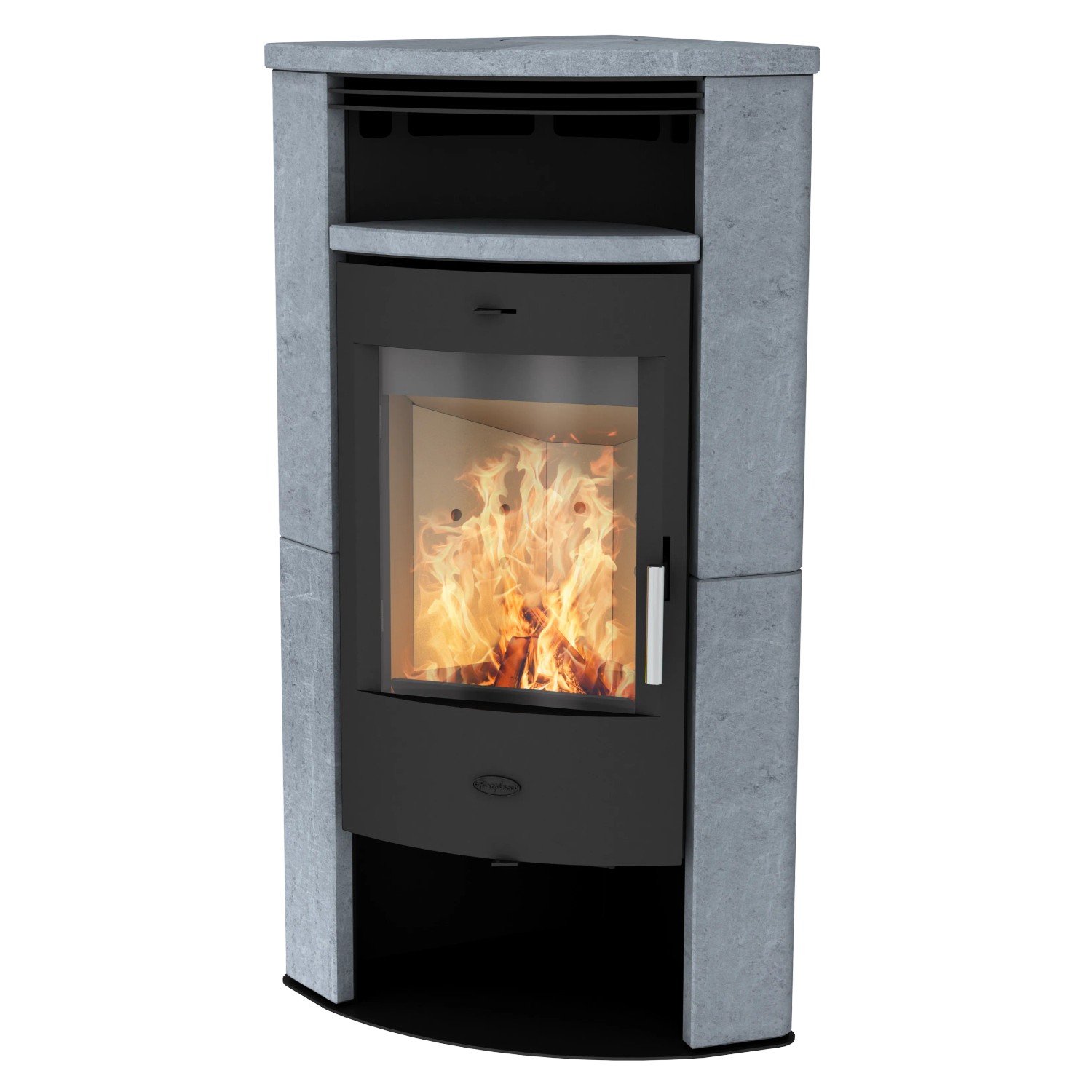 Fireplace Malta Kaminofen Speckstein Schwarz 6 kW