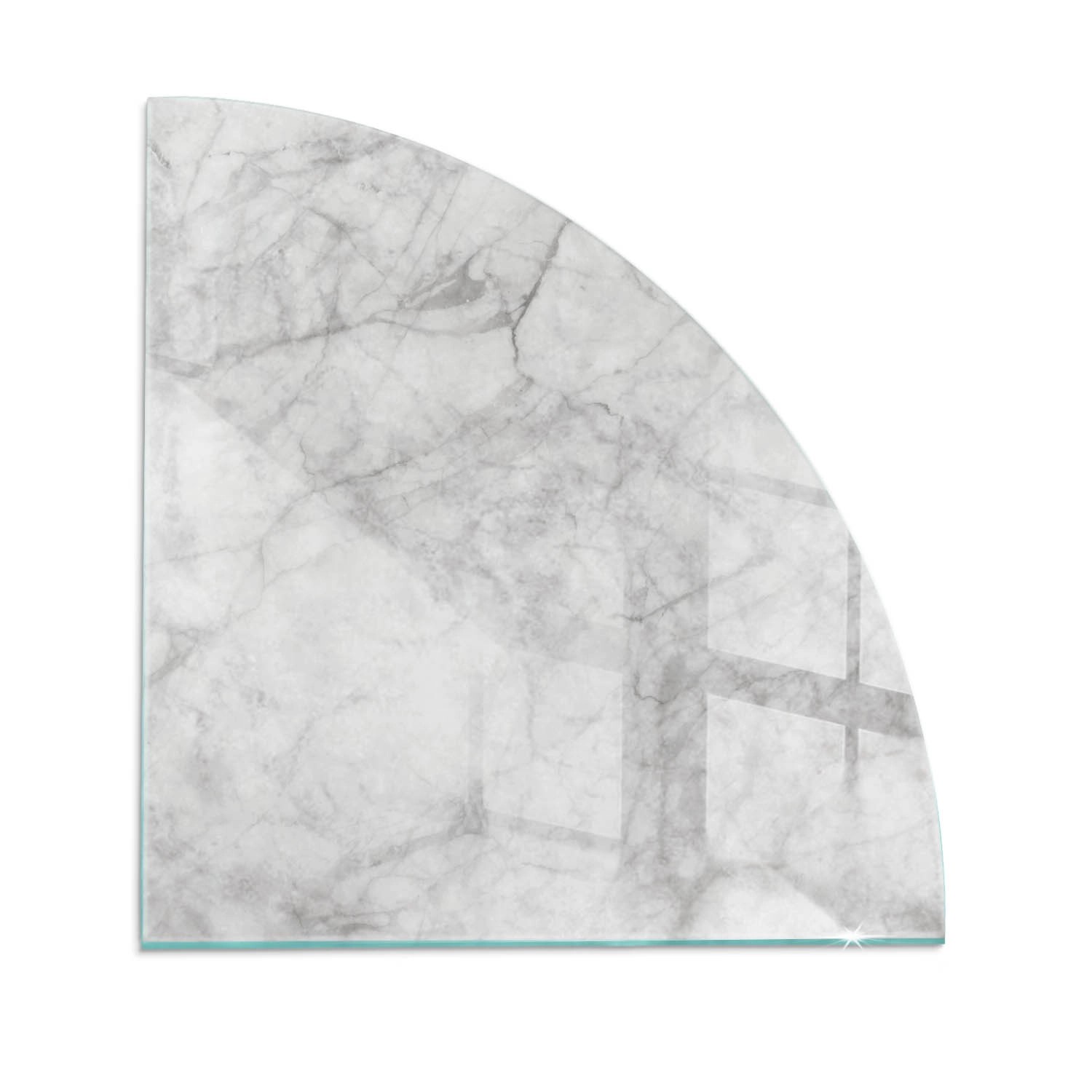 Tulup Glasplatte für Kamin Marmorstrukturmuster Glas unter Kamin Quartal 100x100 cm Grau Glasplatte für Kamin Glasplatte unter Kamin