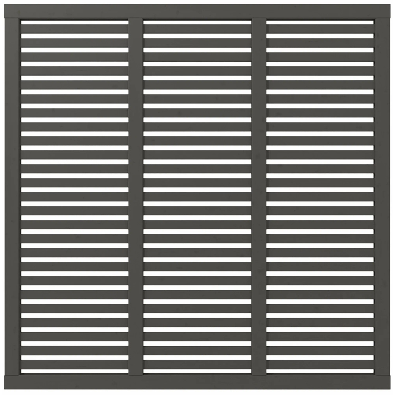 Plus Holz Sichtschutzzaun Harmoni Nadelholz Umbragrau 180 cm x 180 cm