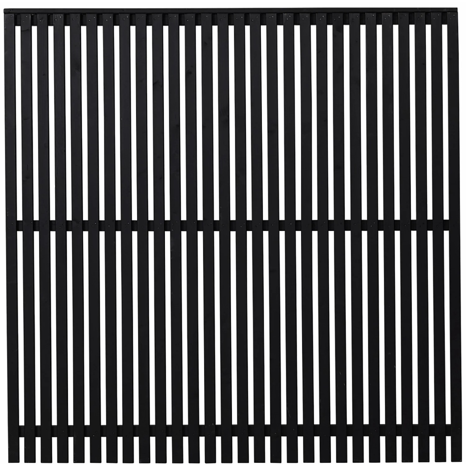 Plus Holz Sichtschutzzaun Sendai Nadelholz Schwarz 180 cm x 180 cm