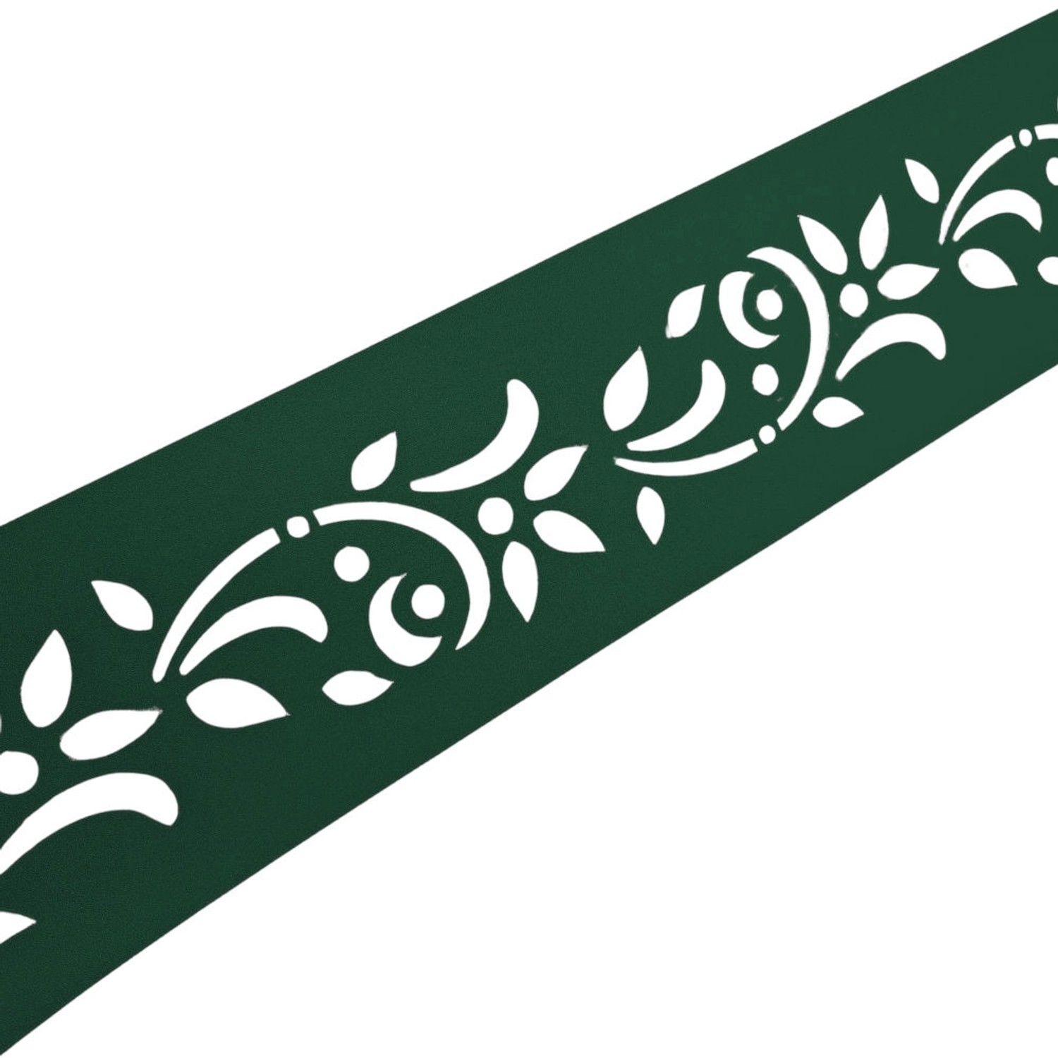 zaunzu Sichtschutz PREMIUM Dekor Floral1 Sichtschutz Grün 2,55m