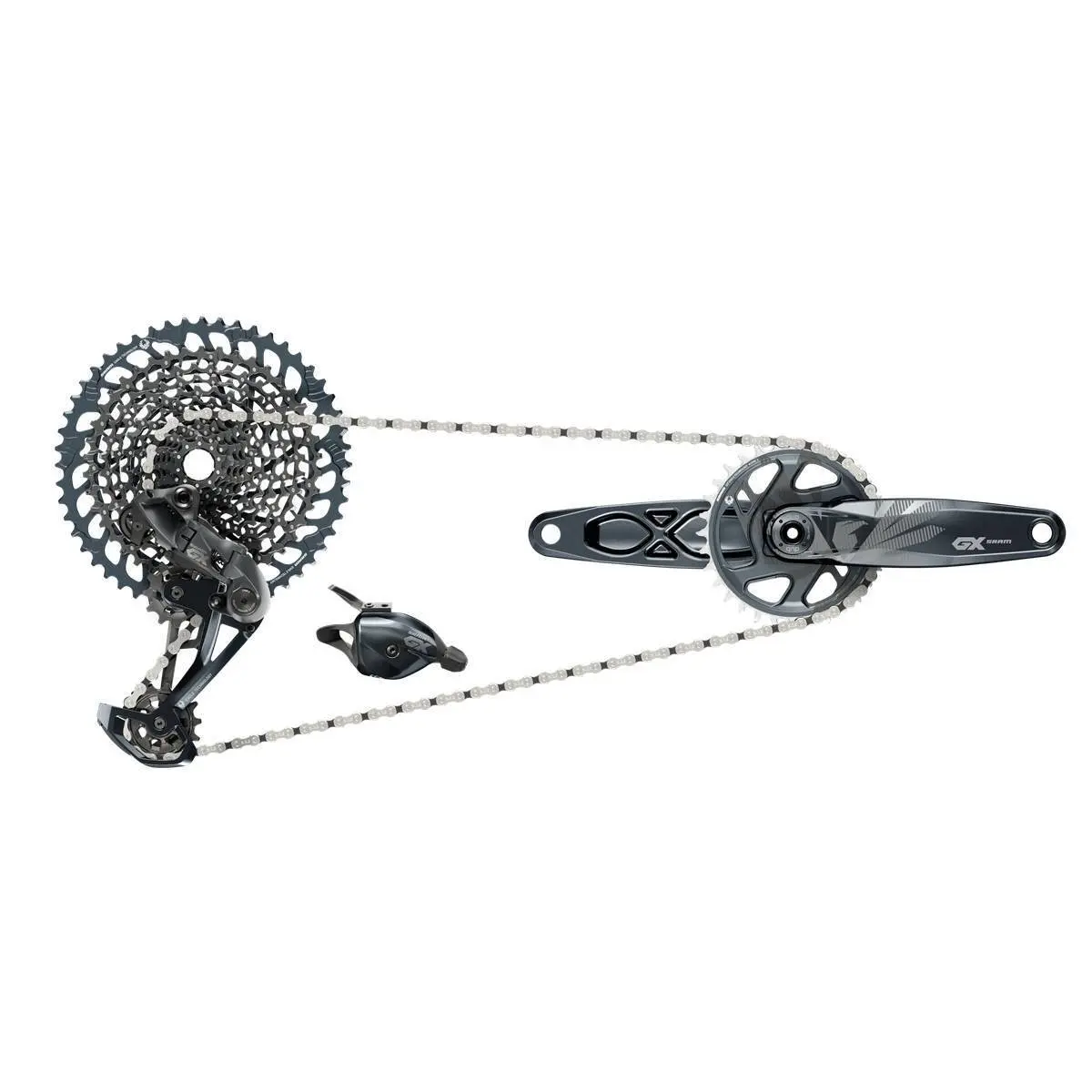 Mountainbike-Gruppe Sram Grp Sram Gx Eagle Dub Bst Lunar (Der., Trig., Pdl, Chain., Cass.)