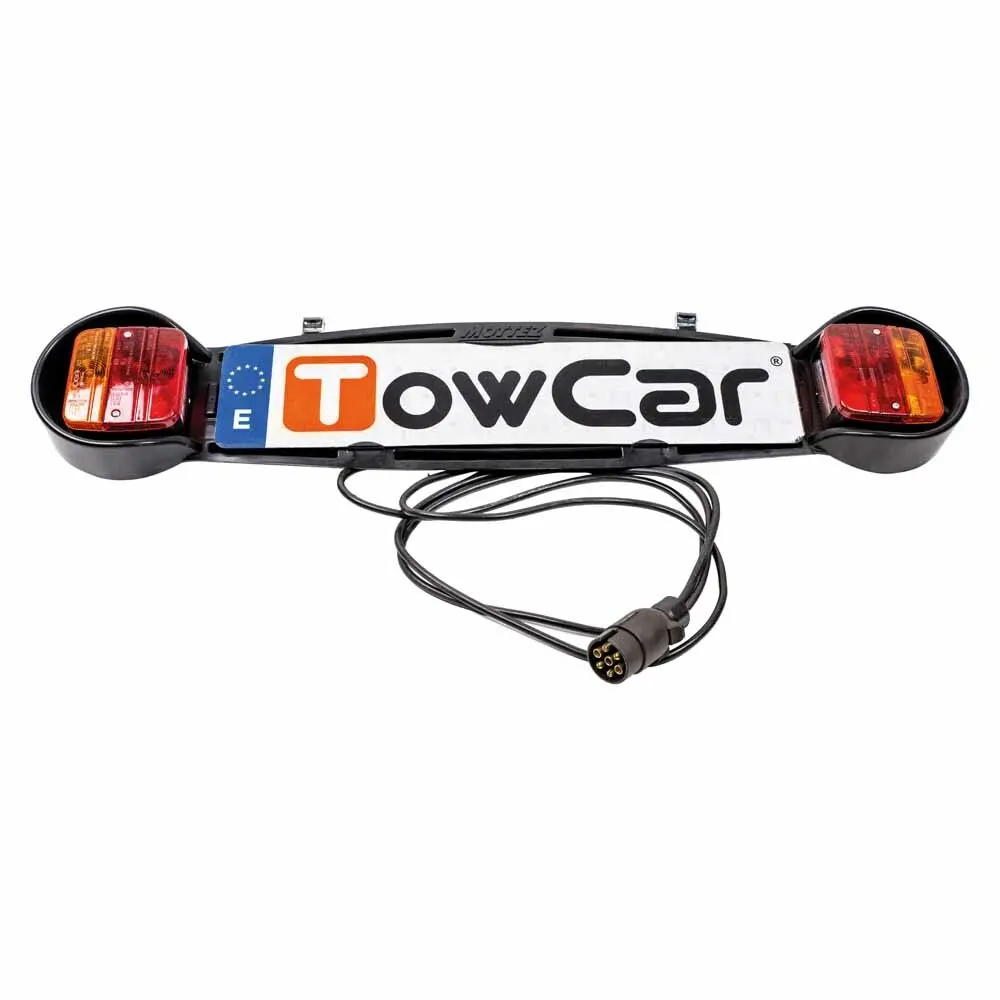 Kennzeichenhalter mit Lichtleiste 7-polige Steckdose ideal für Fahrradträger Kofferraum Peruzzo