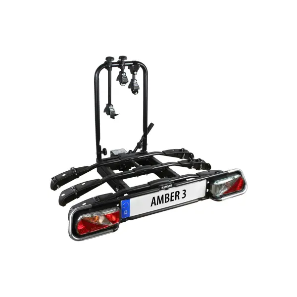Fahrradträger auf neigbarer Anhängerkupplung 3 Velos Eufab Amber