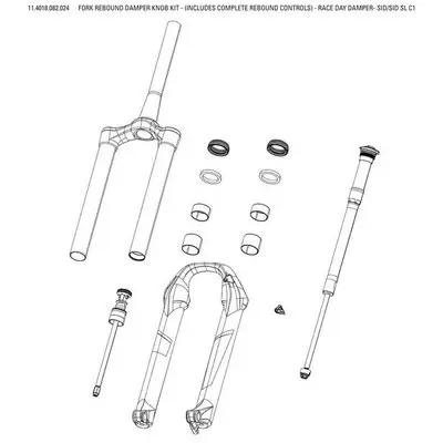 Bounce-Rad-Bausatz Rockshox Race Day Damper- Sid/Sid Sl C1 2021