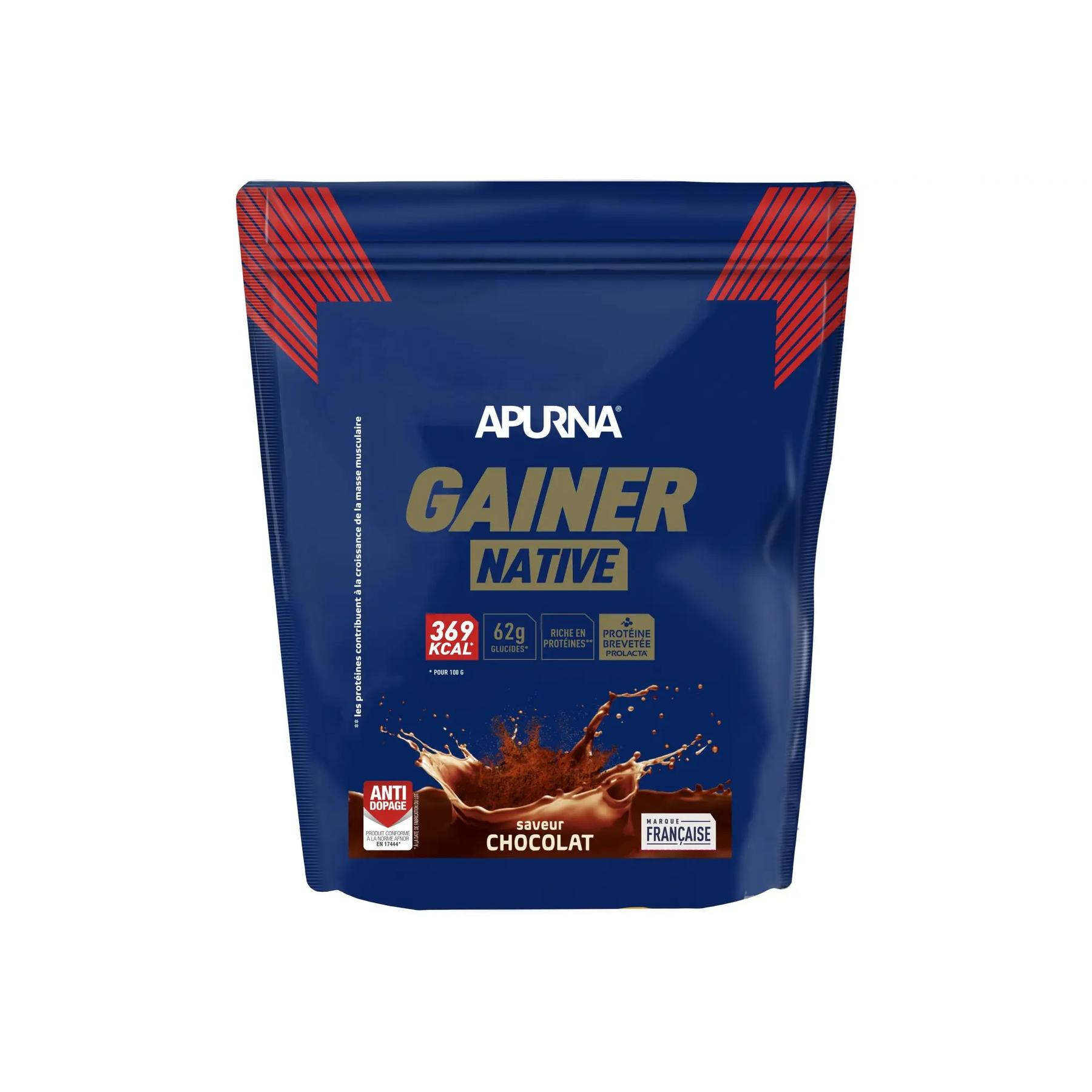 Schokoladenprotein Apurna Gainer Native Doypack