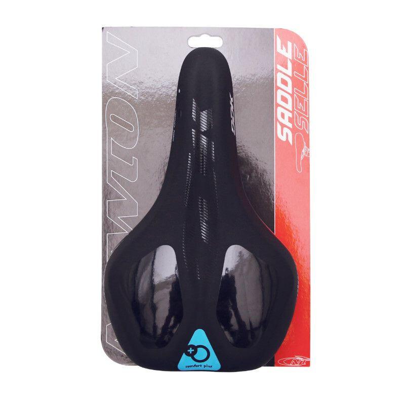 City-Sattel mit Stahlschiene schwarz mit Memory-Pads Newton Memory Confort