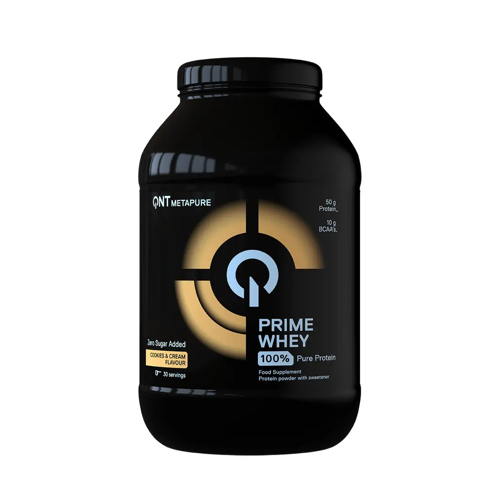 Proteinmischung 100 % aus Isolat und Konzentraten von Molke Cookies & Cream QNT Prime Whey 908 g