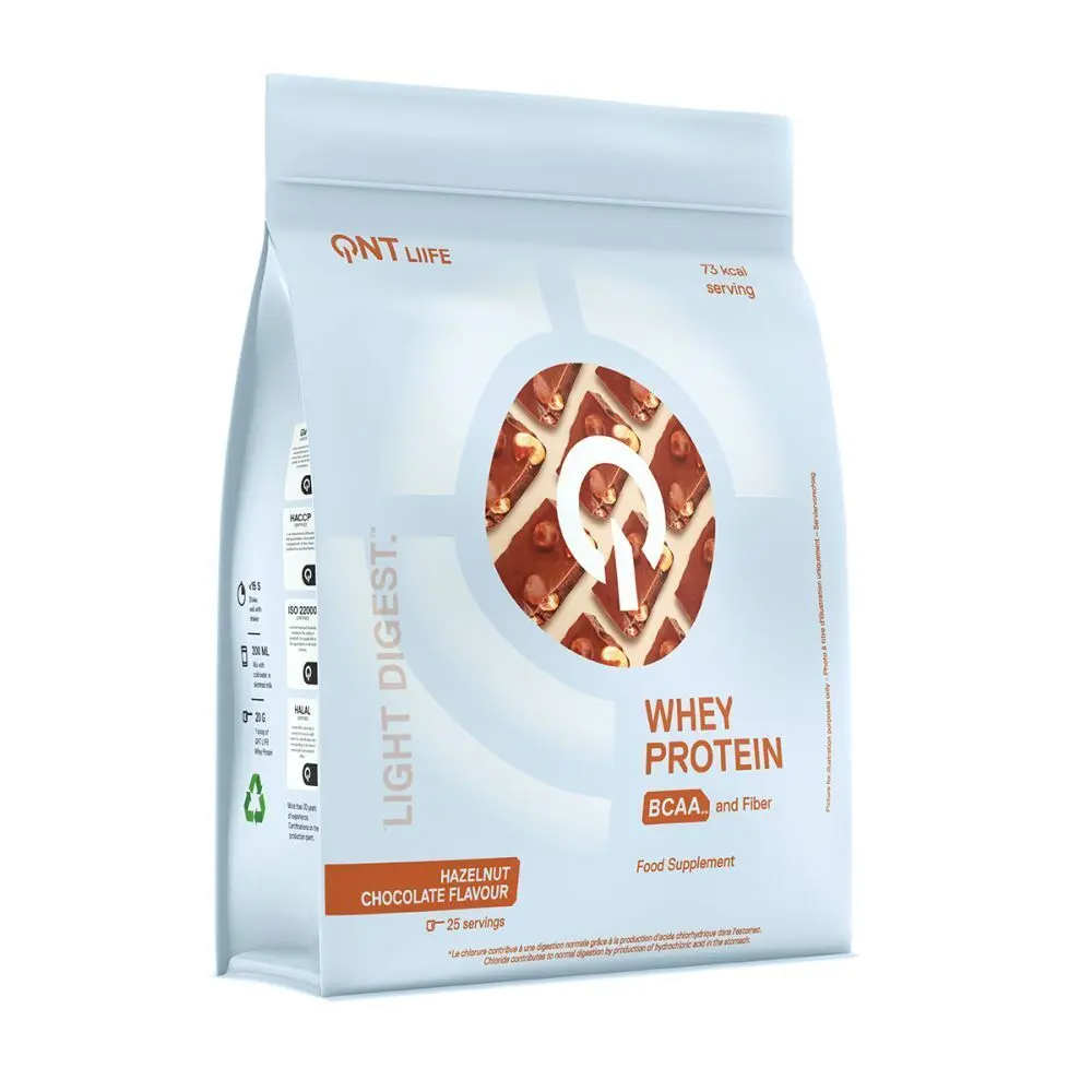 Proteinhaltige Ernährung QNT Light Digest Whey Protein - Hazelnut Chocolate