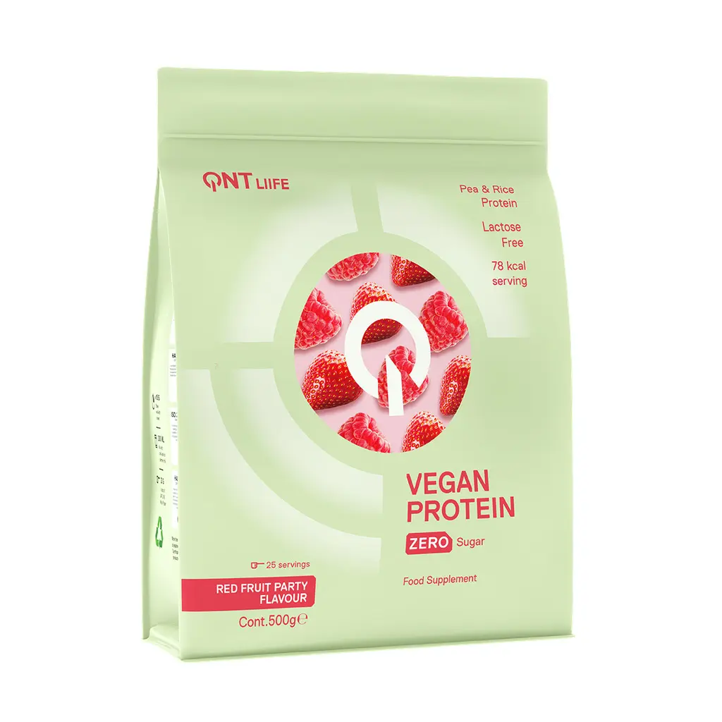 Protein Früchte Rot Party QNT Vegan Protein Powder
