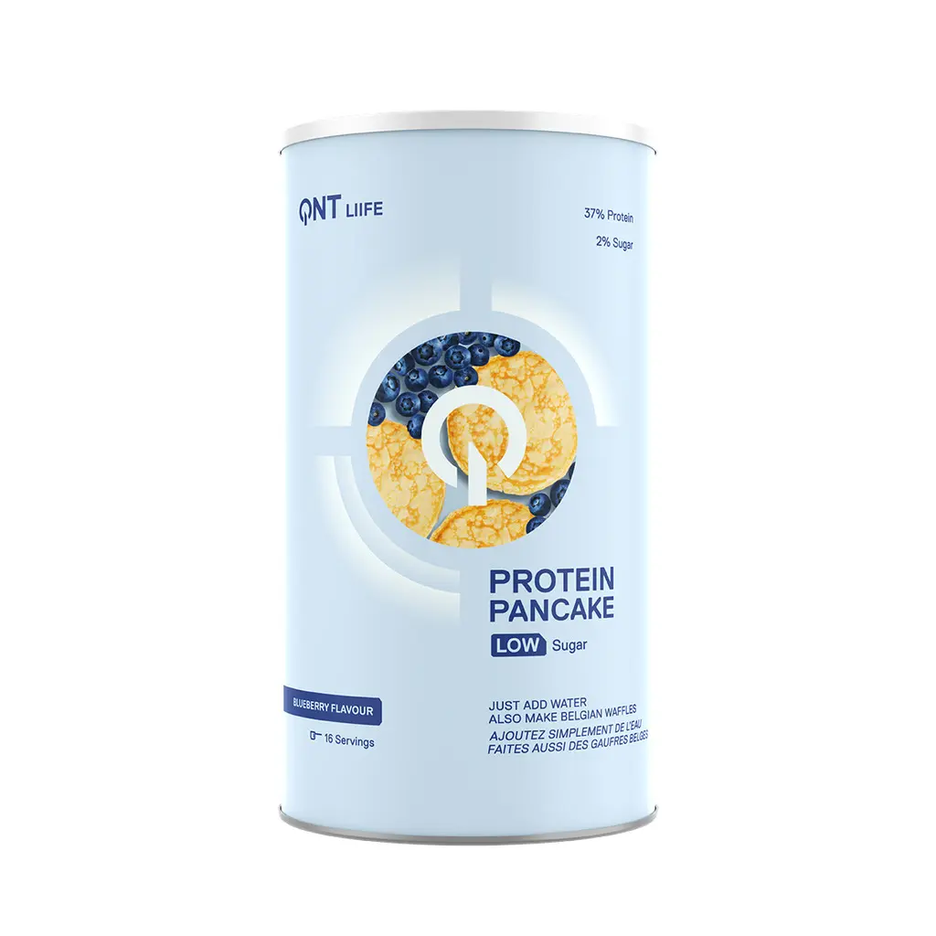 Zuckerreduzierte Proteinernährung Heidelbeere QNT Protein Pancake