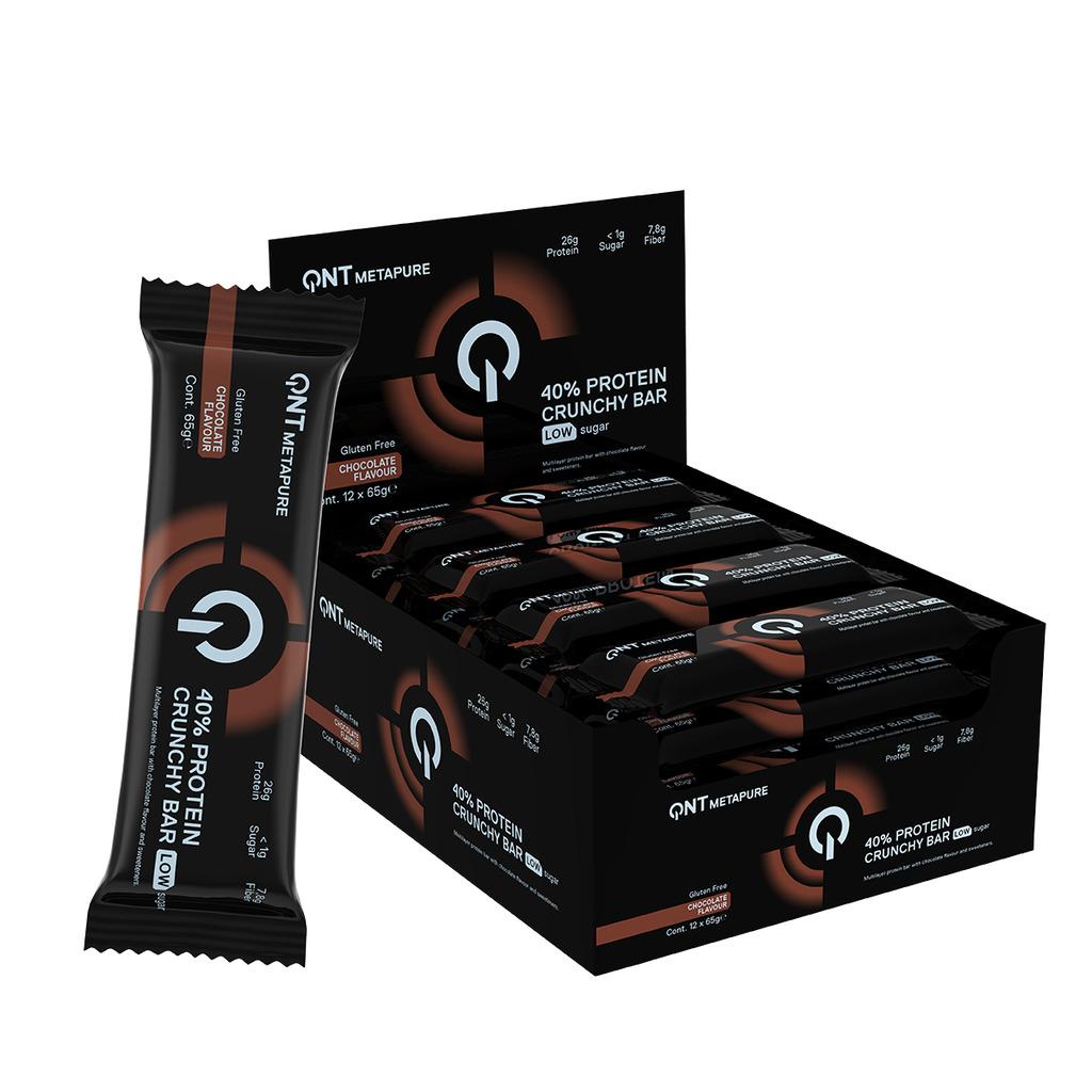 Schokoladen-Protein-Nahrung QNT Metapure 40% Protein Crunchy Bar Low Sugar