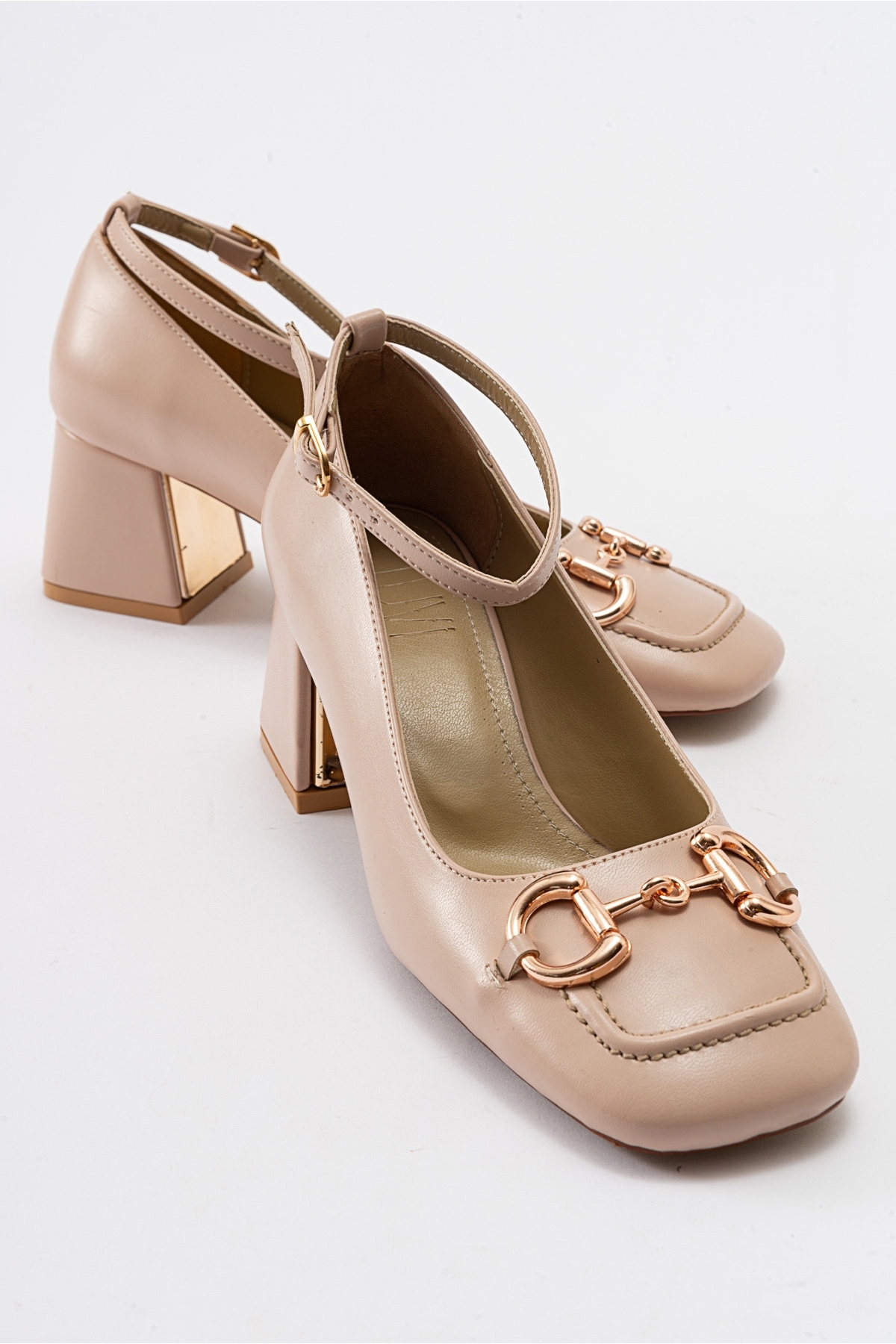 LuviShoes Risus Beige Schuhe Mit Absatz für Damen - 39