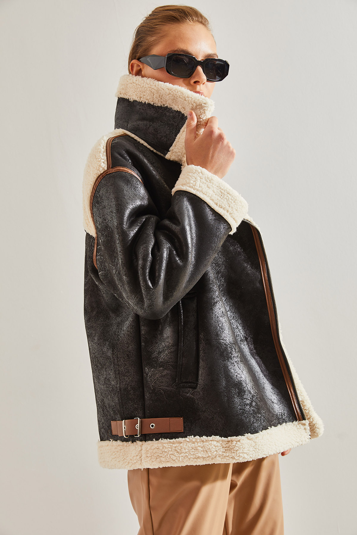 Bianco Lucci Mantel Mit Detaillierter Paspelierung Am Rücken für Damen - 38