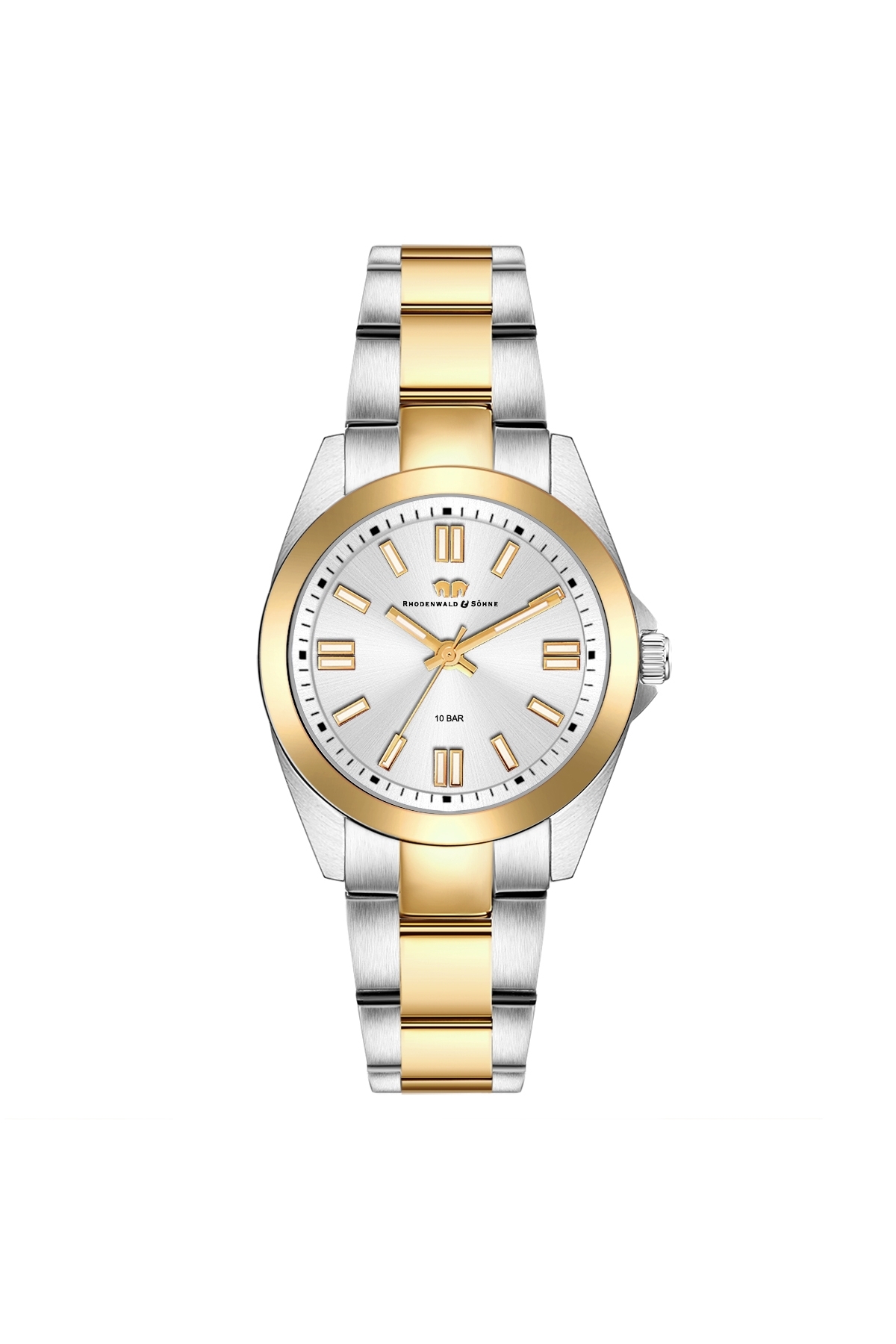 Rhodenwald & Söhne Quarzuhr Quarzuhr Silber/gelbgold Edelstahl Silber/gelbgold für Damen - One Size